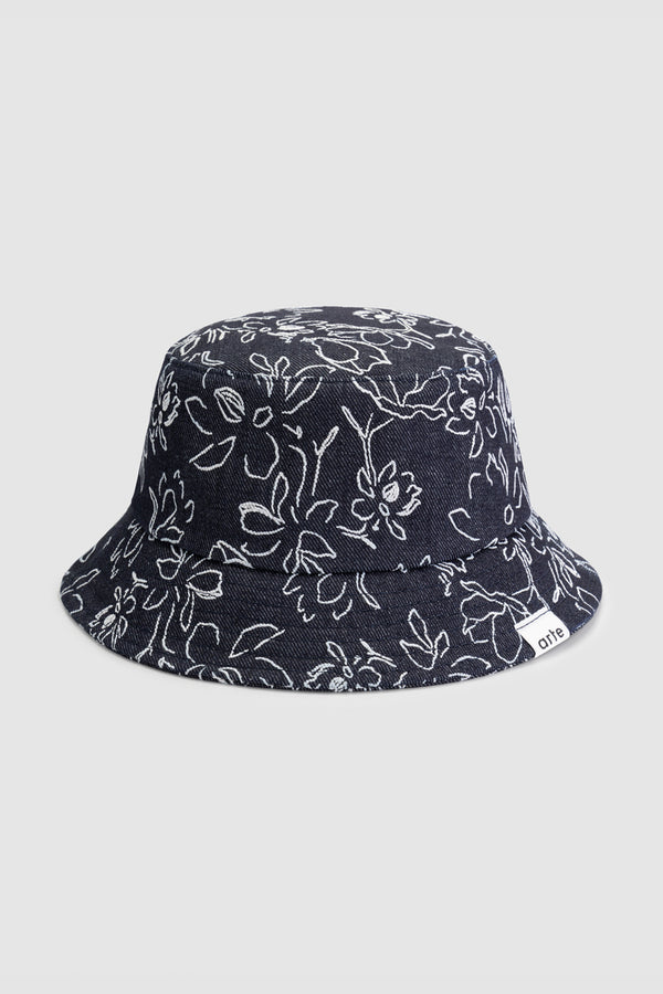 Bill Embroidery Buckethat - Navy