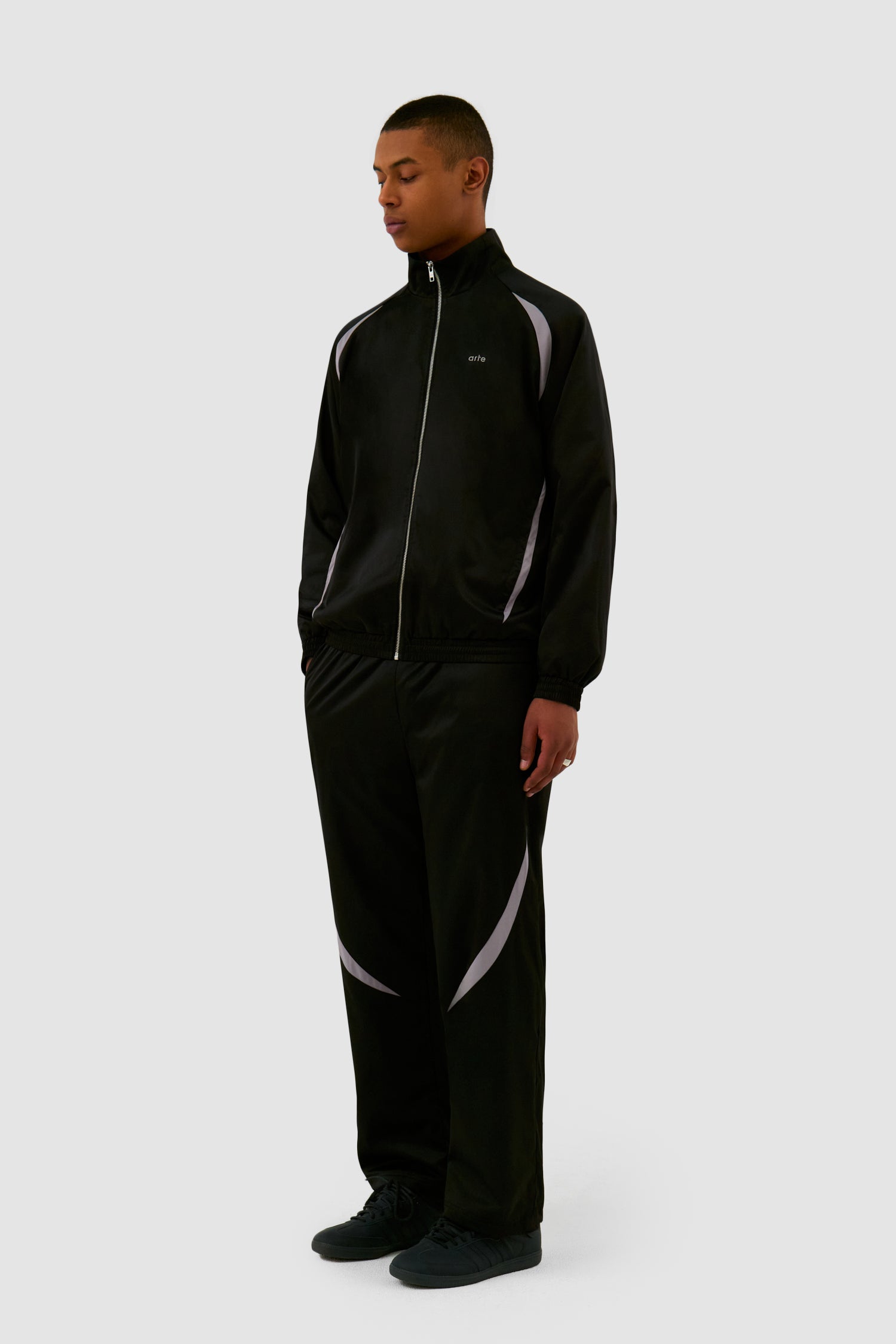 Two-tone Tracksuit Jacket - Black