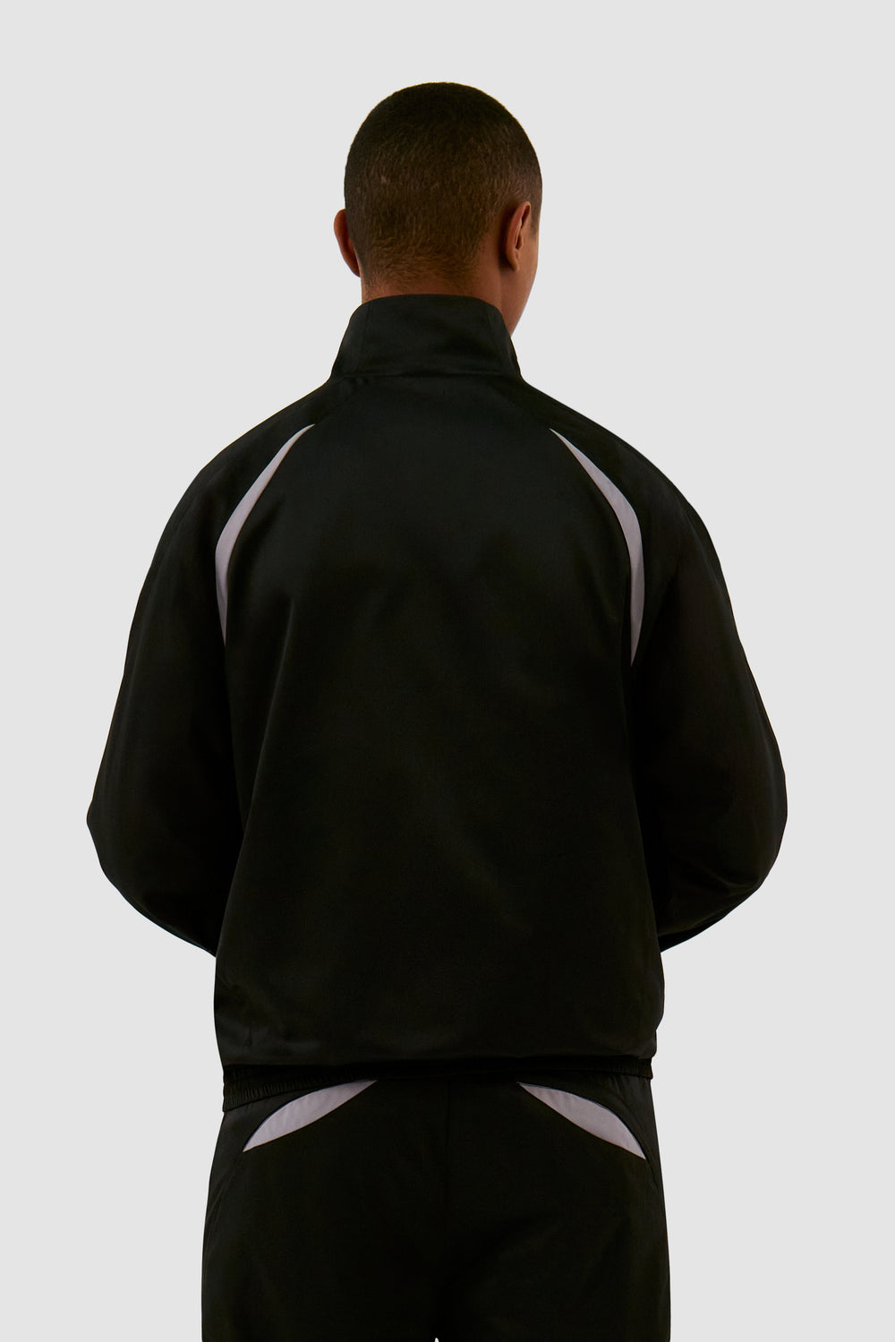 Two-tone Tracksuit Jacket - Black