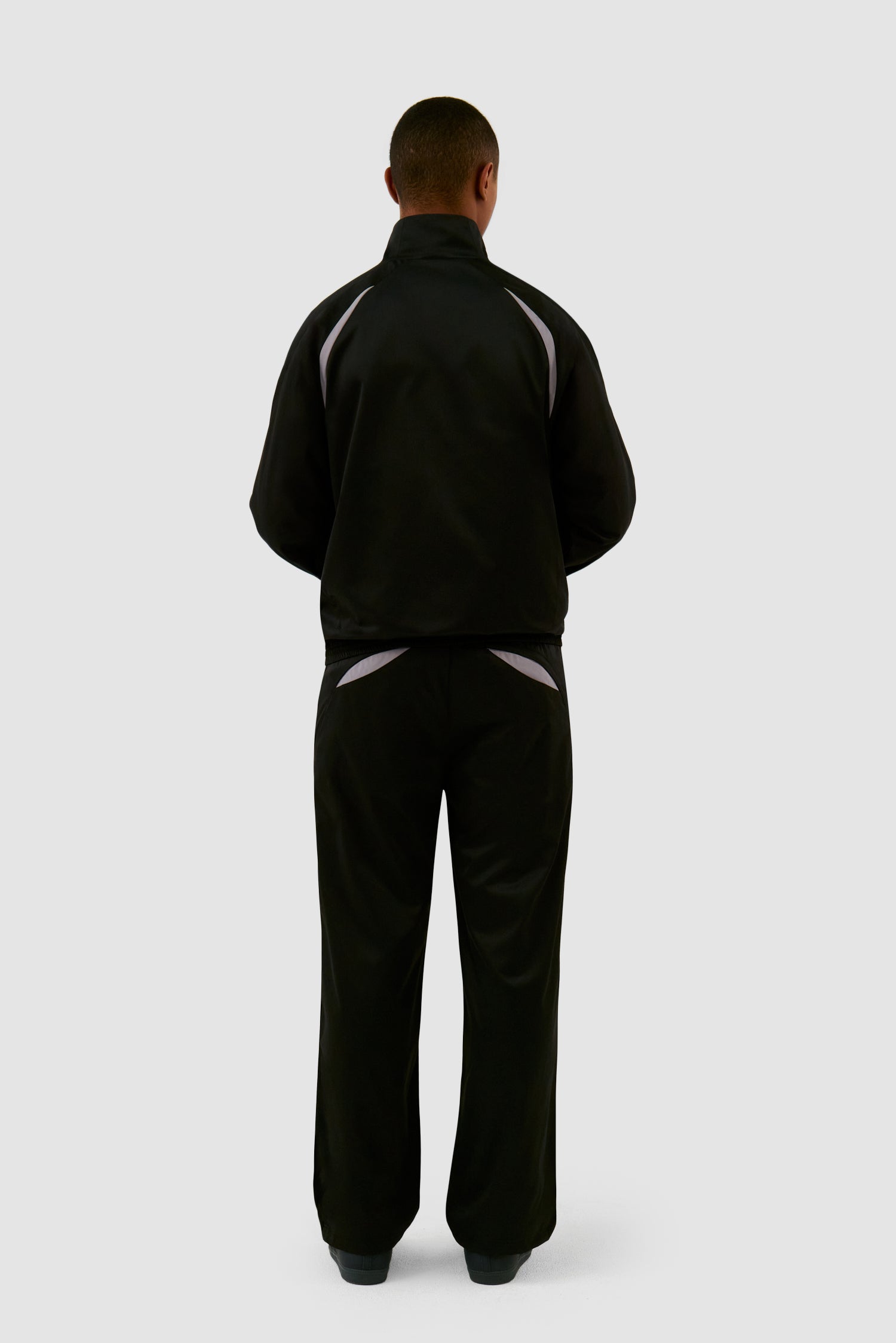 Two-tone Tracksuit Jacket - Black