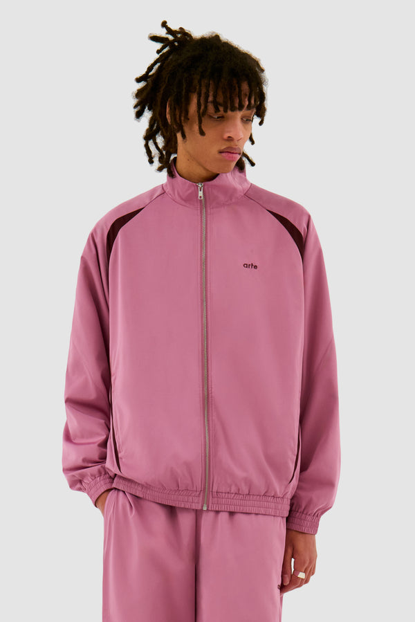 Two-tone Tracksuit Jacket - Pink