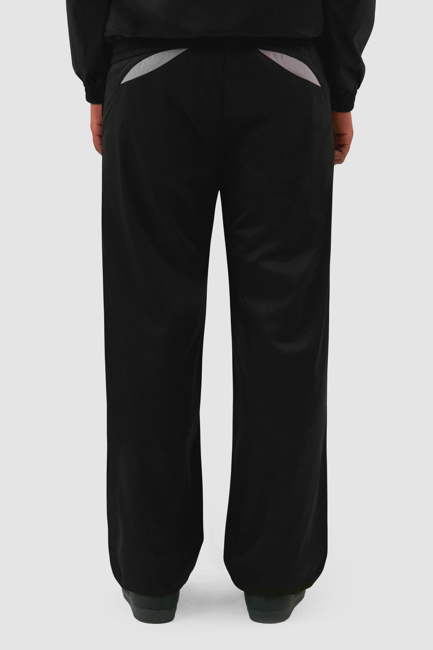 Two-tone Tracksuit Pants - Black