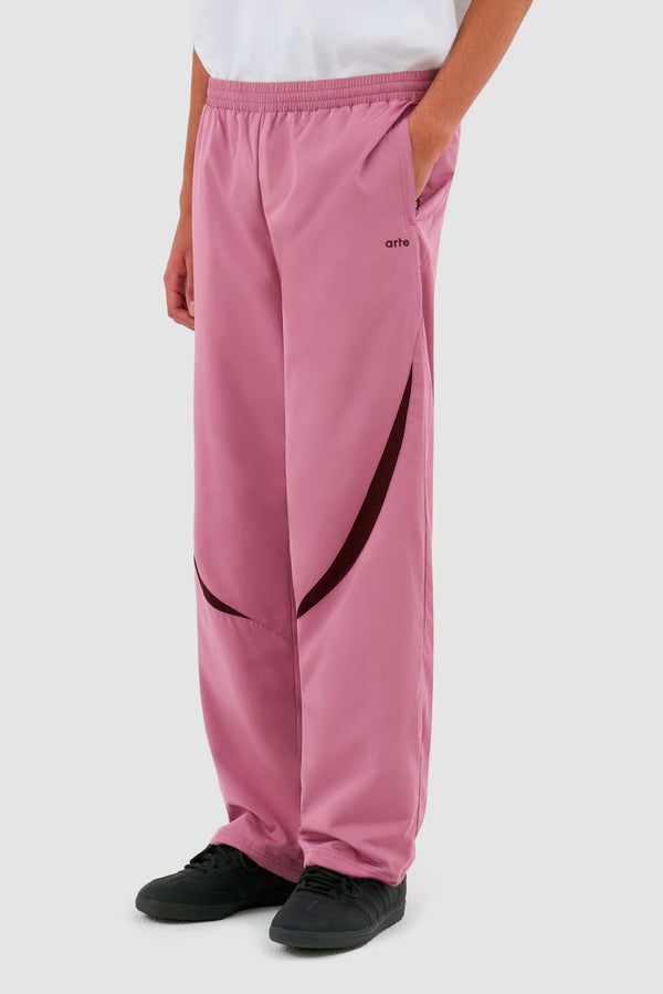 Two-tone Tracksuit Pants - Pink