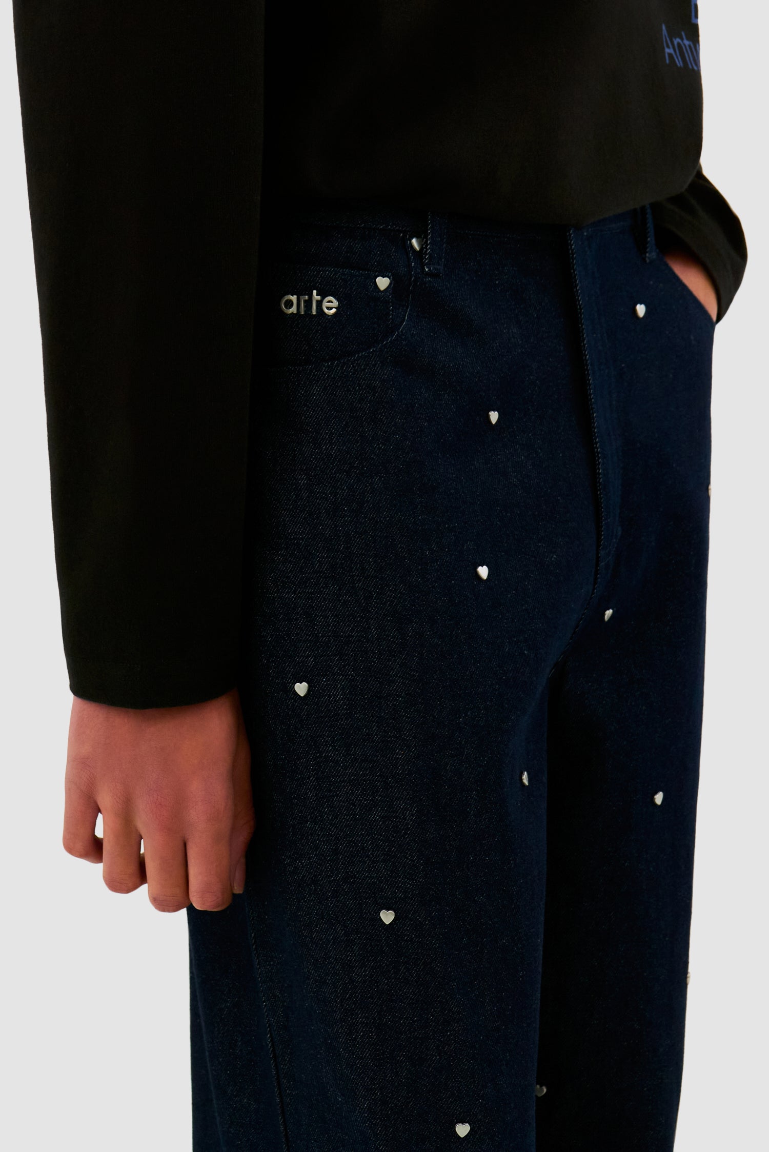 Loose Heart Pants - Navy