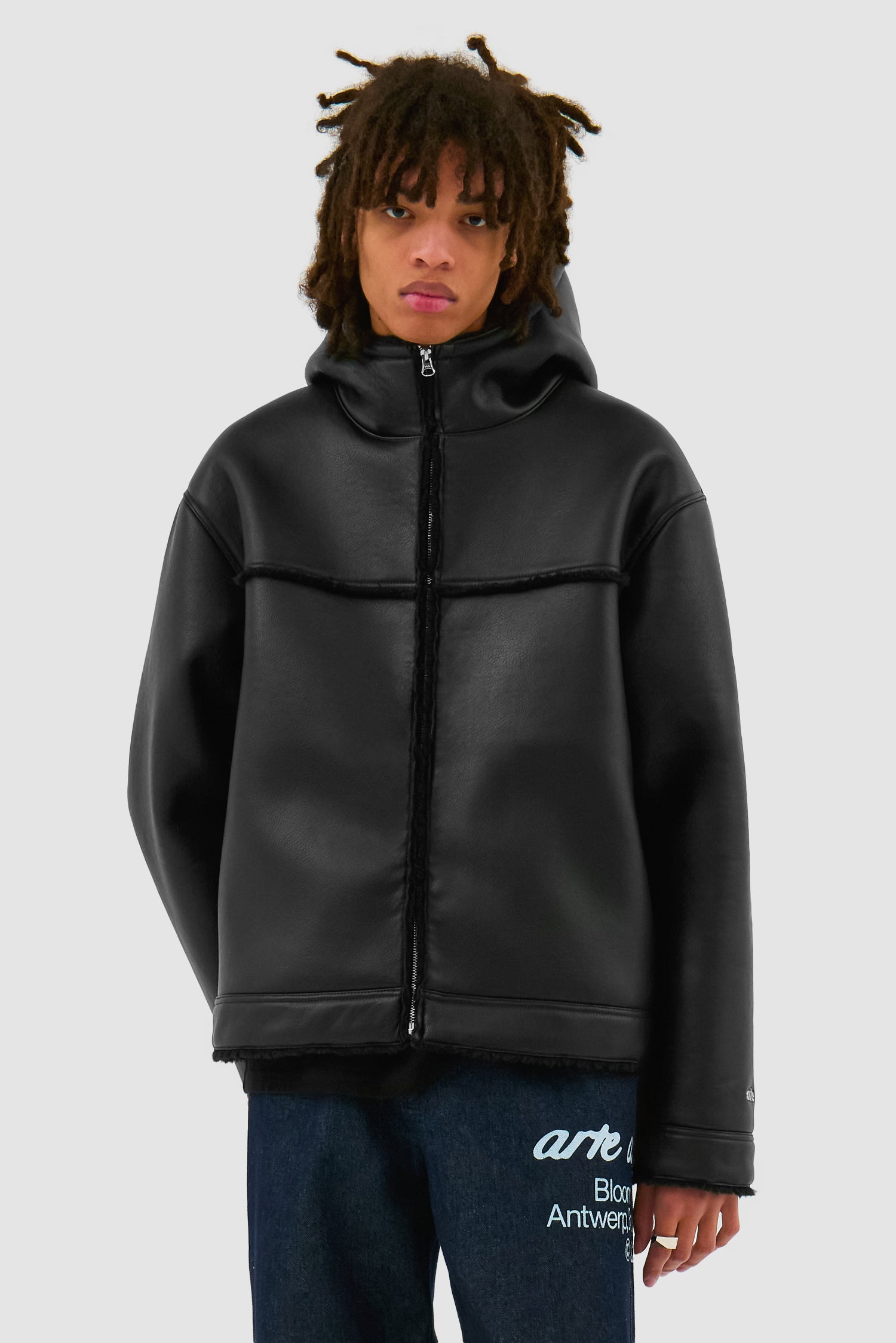 Veste en shearling - Noir