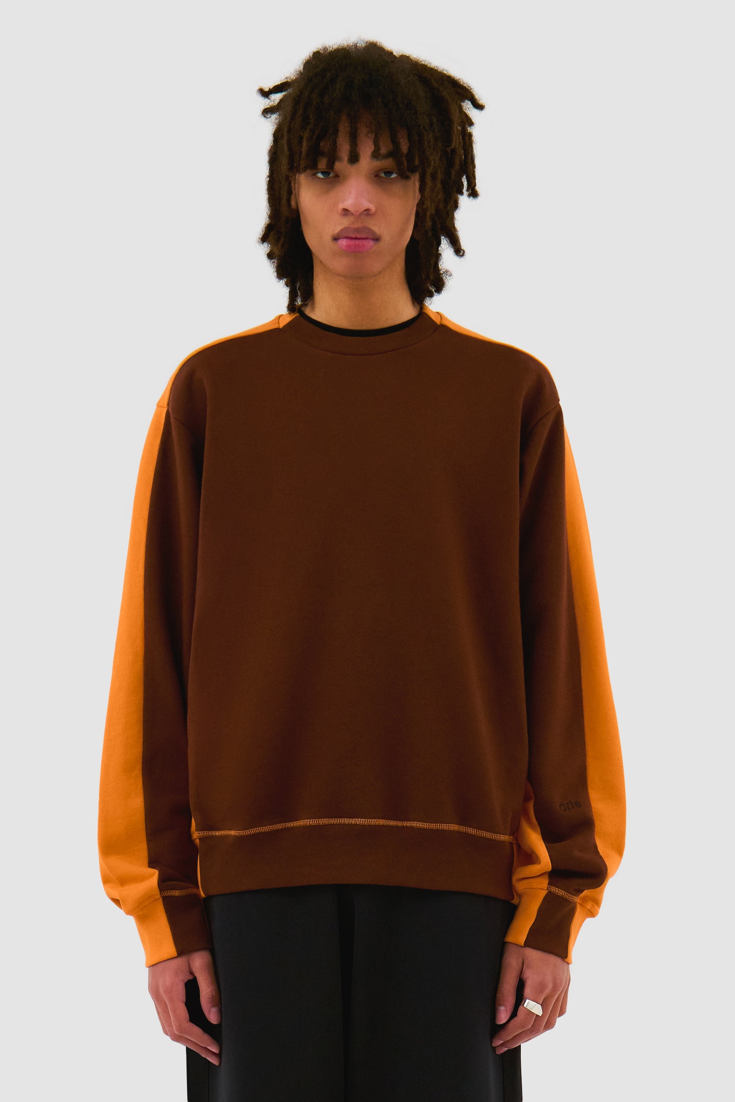 Two-tone crewneck - Orange