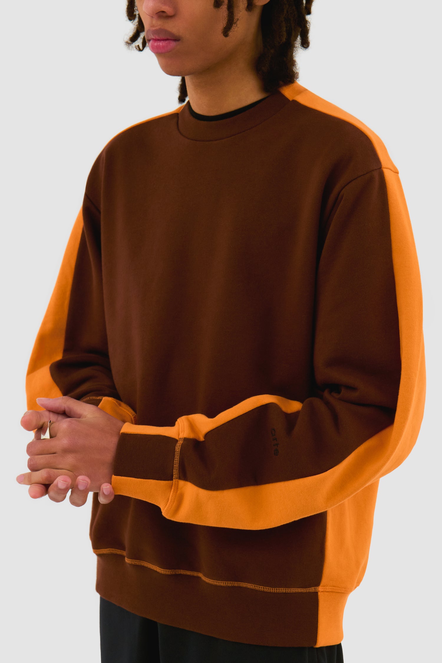 Two-tone crewneck - Orange