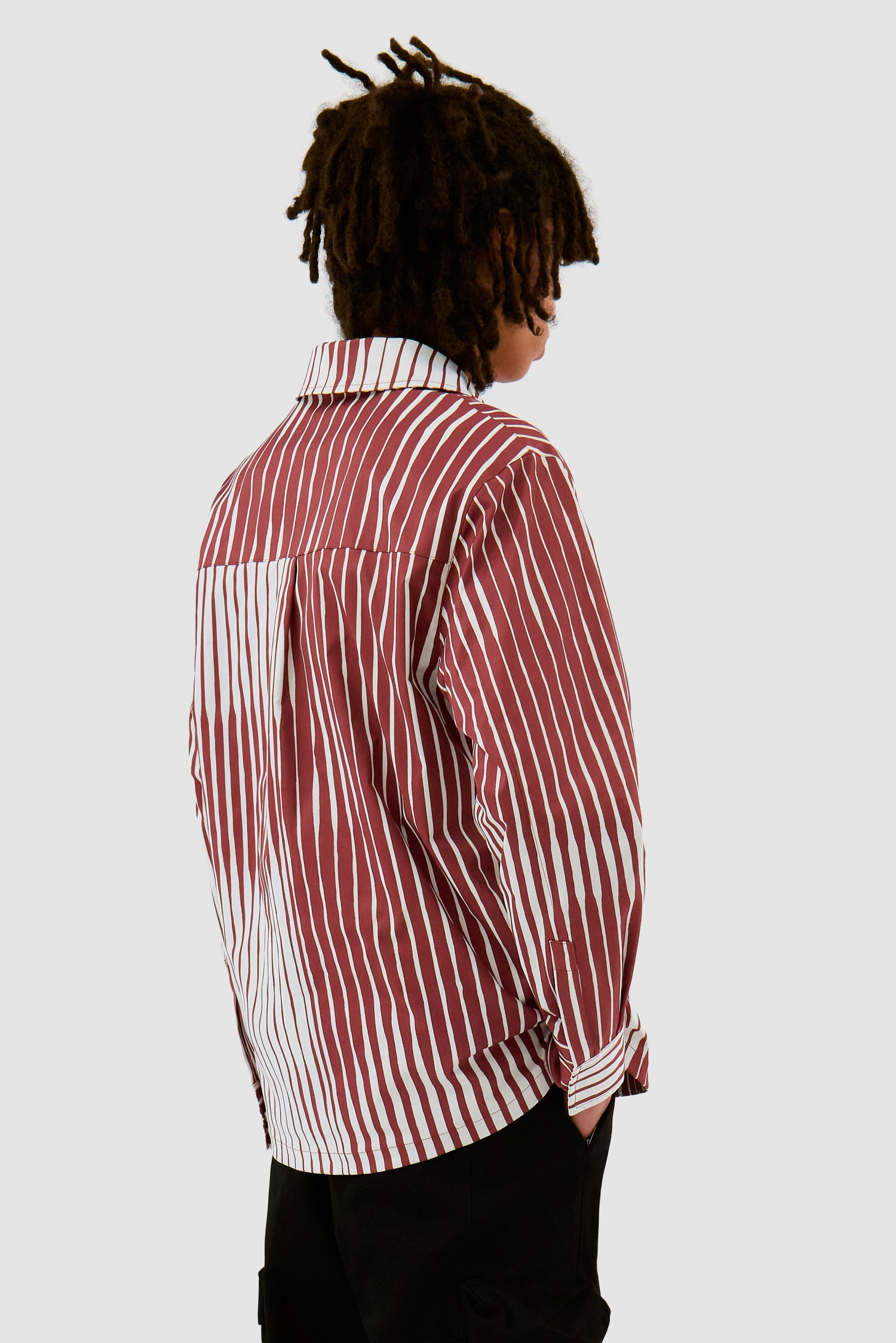 Striped Shirt - Orange/White