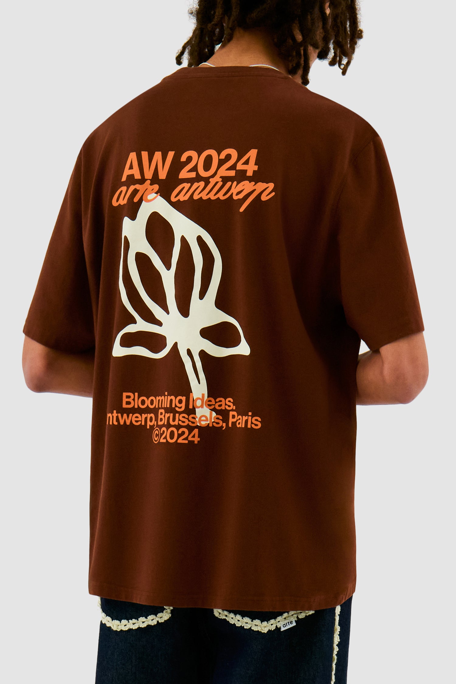 T-shirt Tulipe - Marron