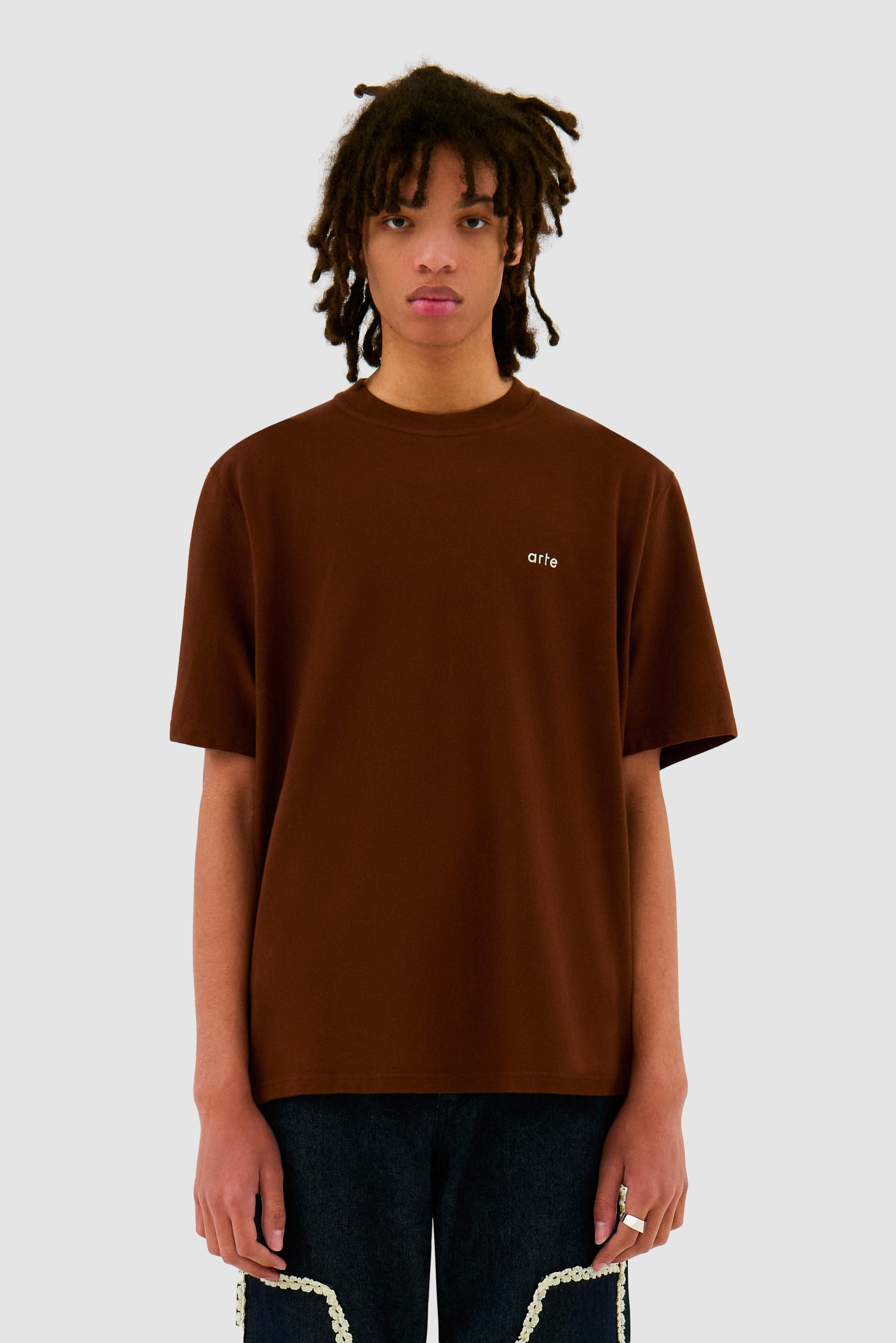 Flowers Back T-shirt - Brown