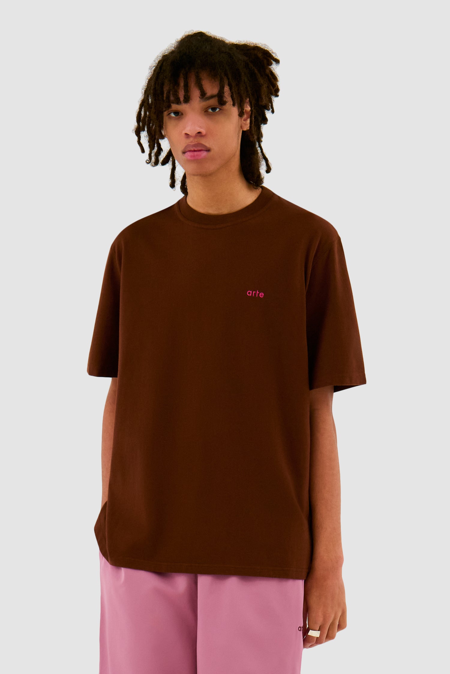 T-shirt Rose - Marron