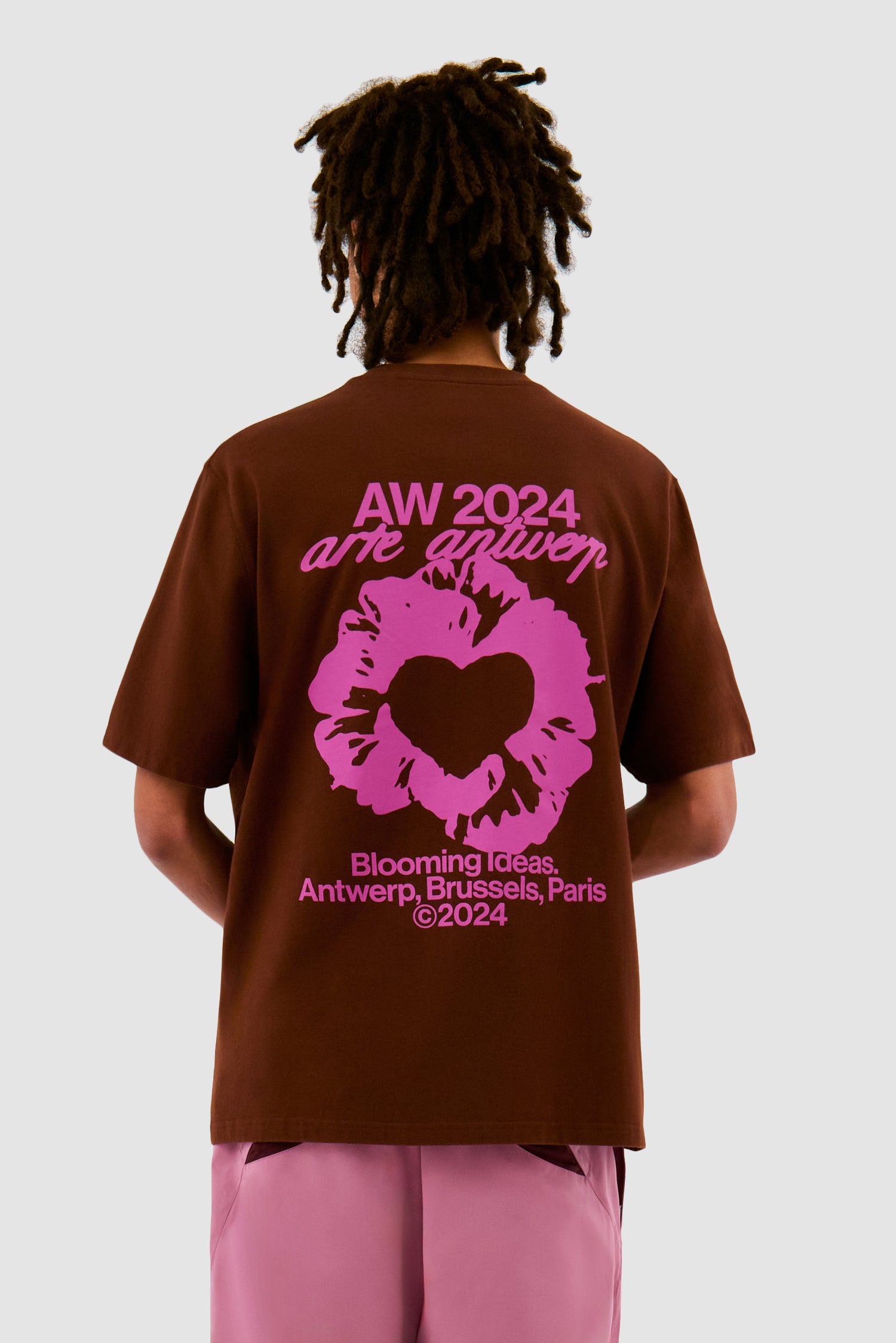 T-shirt Rose - Marron