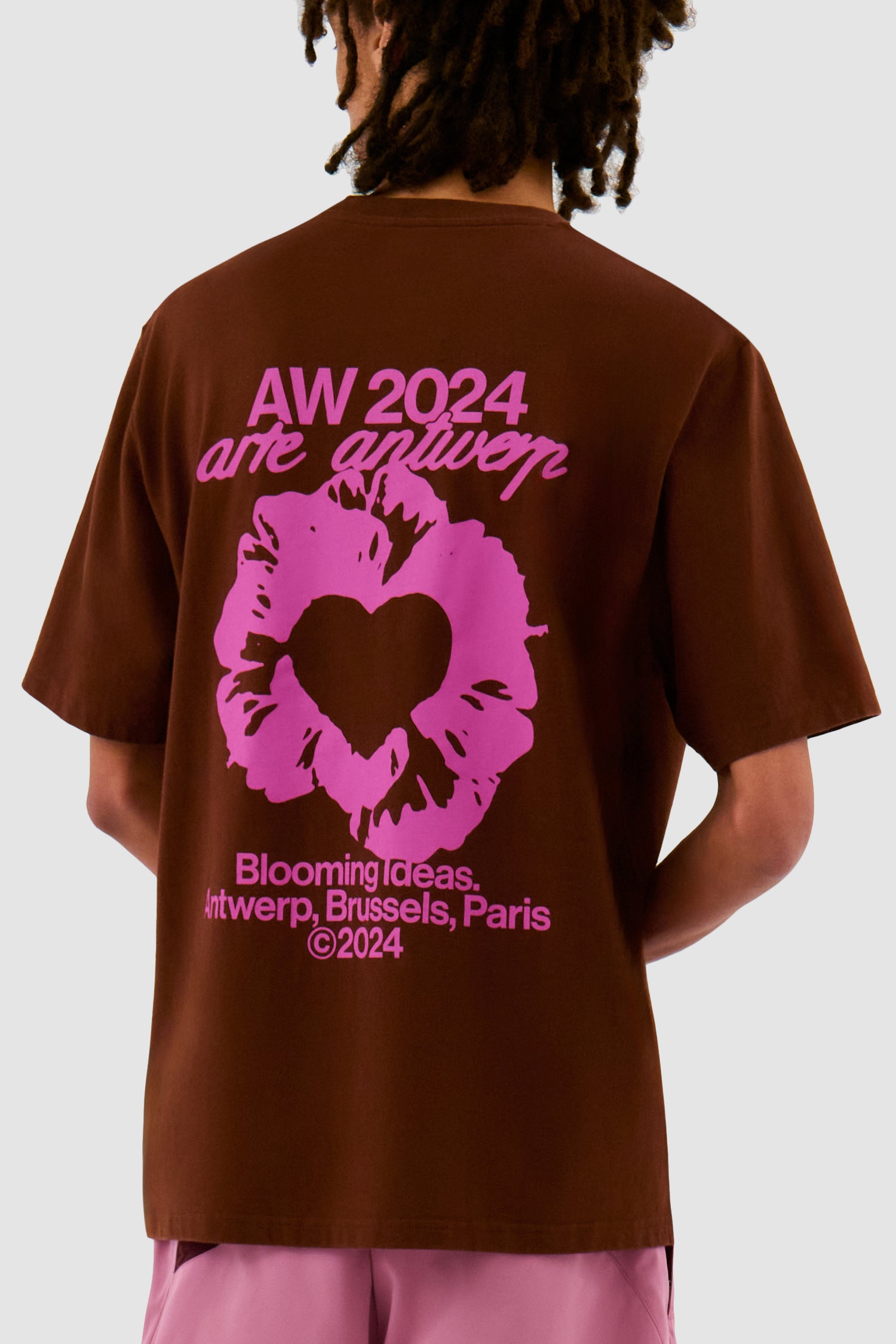 T-shirt Rose - Marron