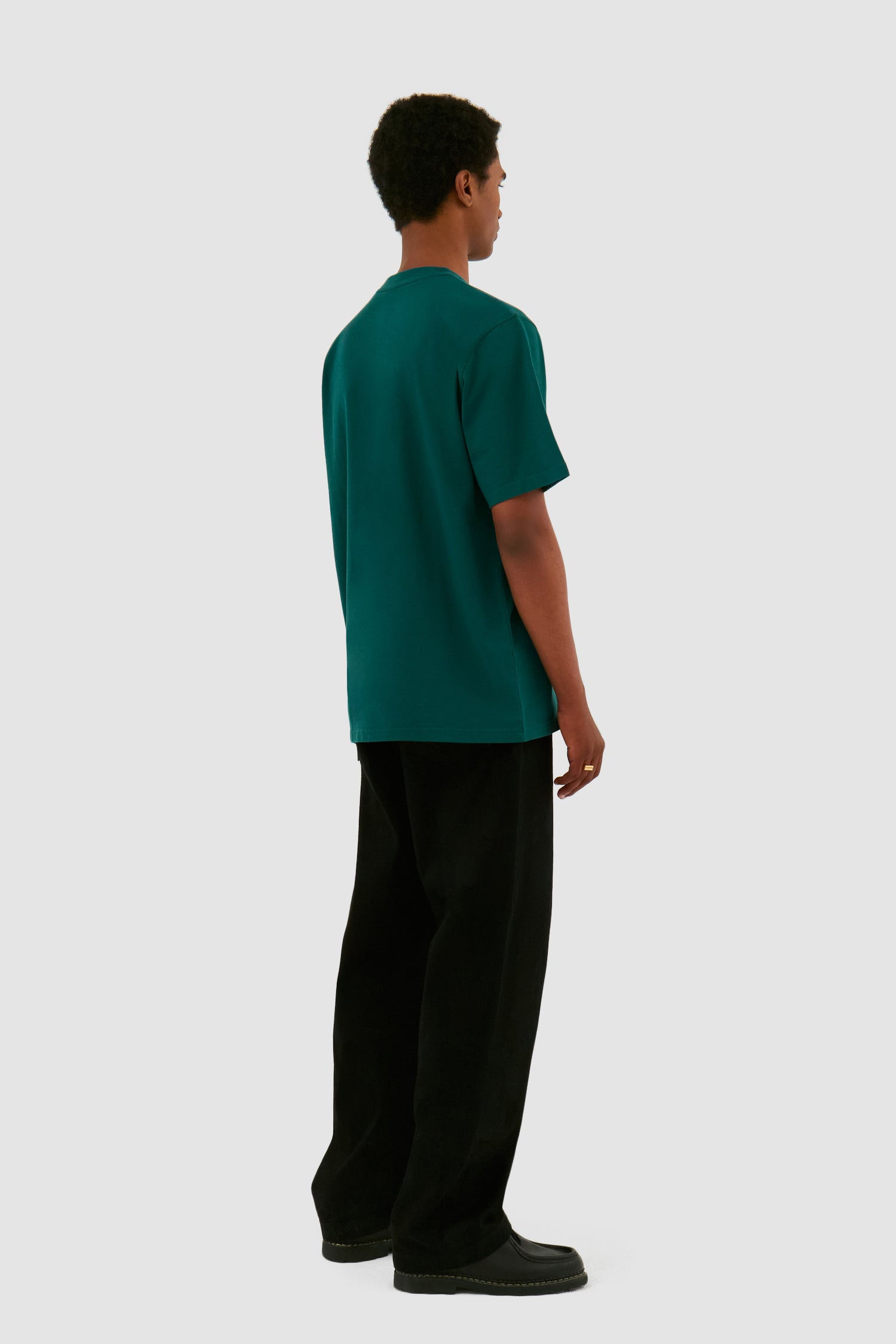T-shirt brodé de fleurs - Vert
