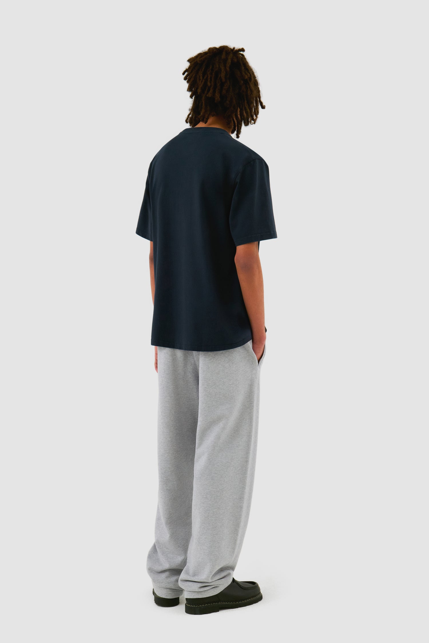 T-shirt à broderie de fleurs - Marine
