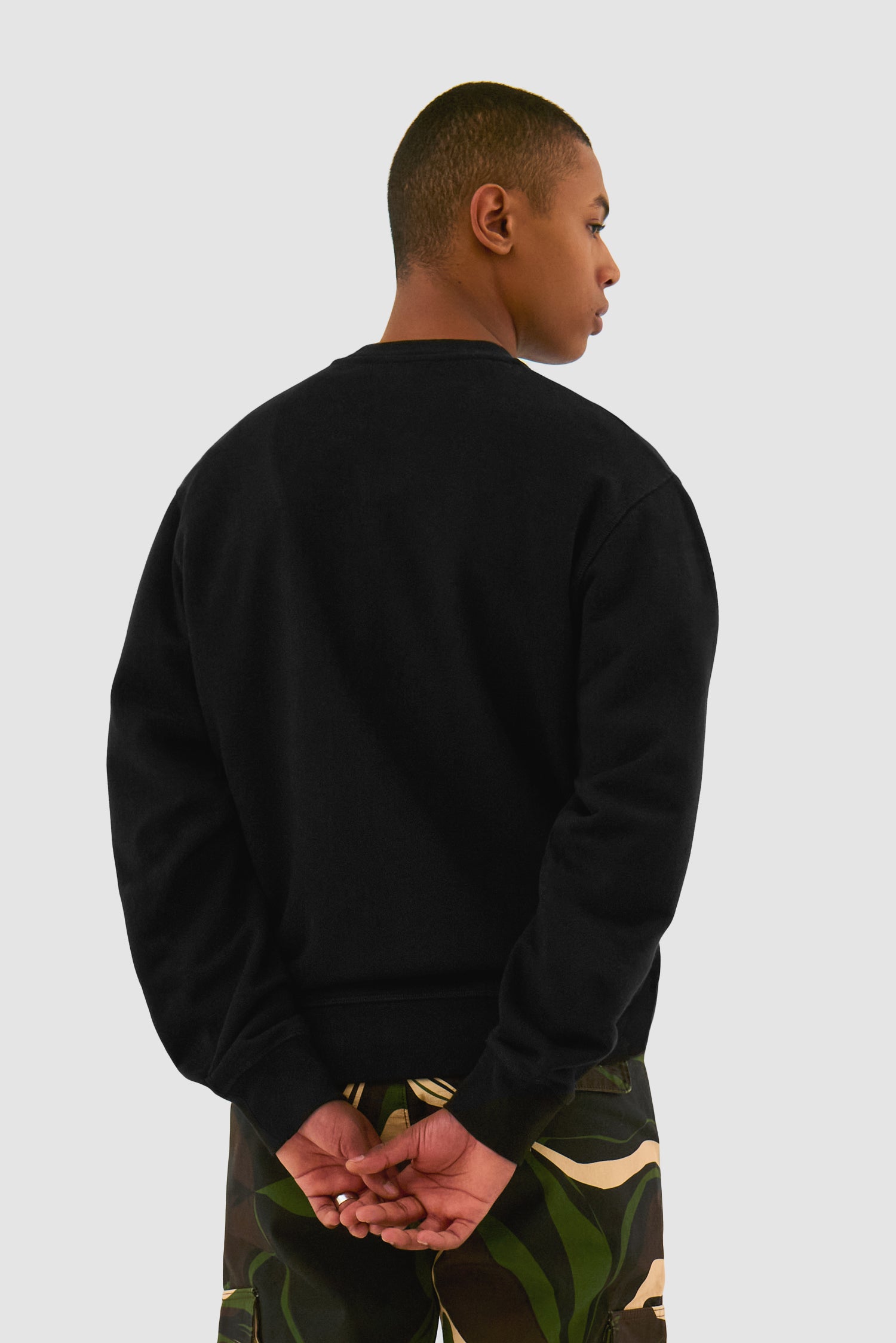 Flower Logo Crewneck - Black