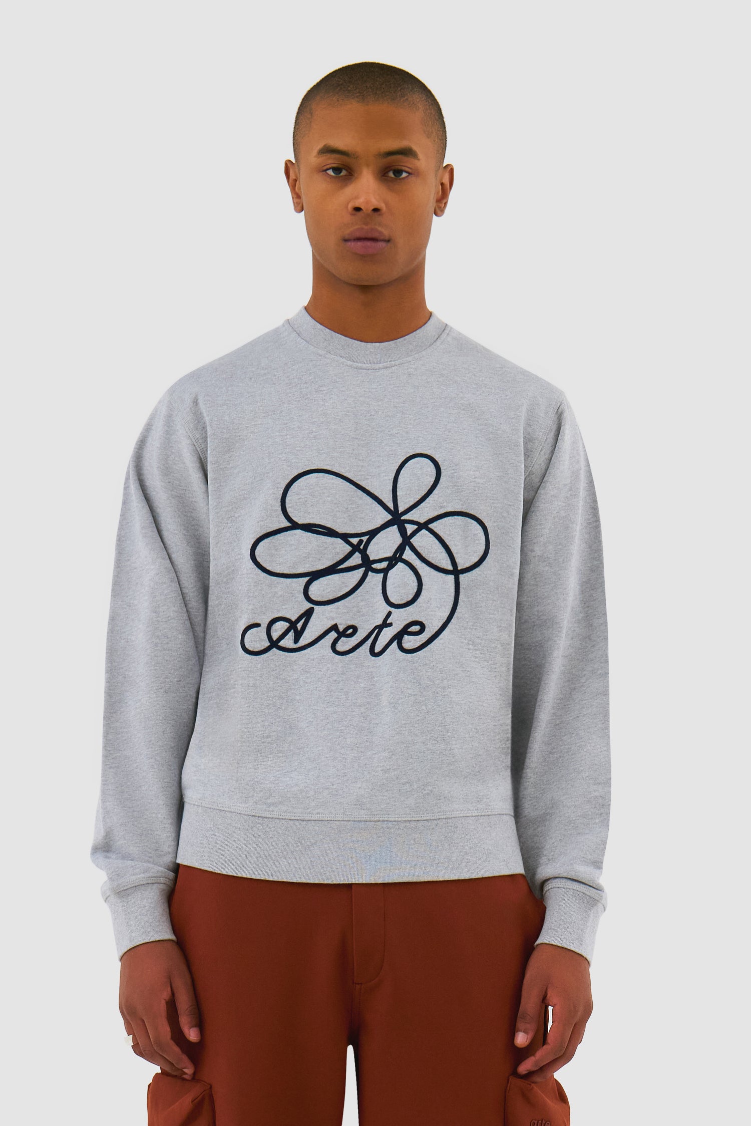 Flower Logo Crewneck - Grey