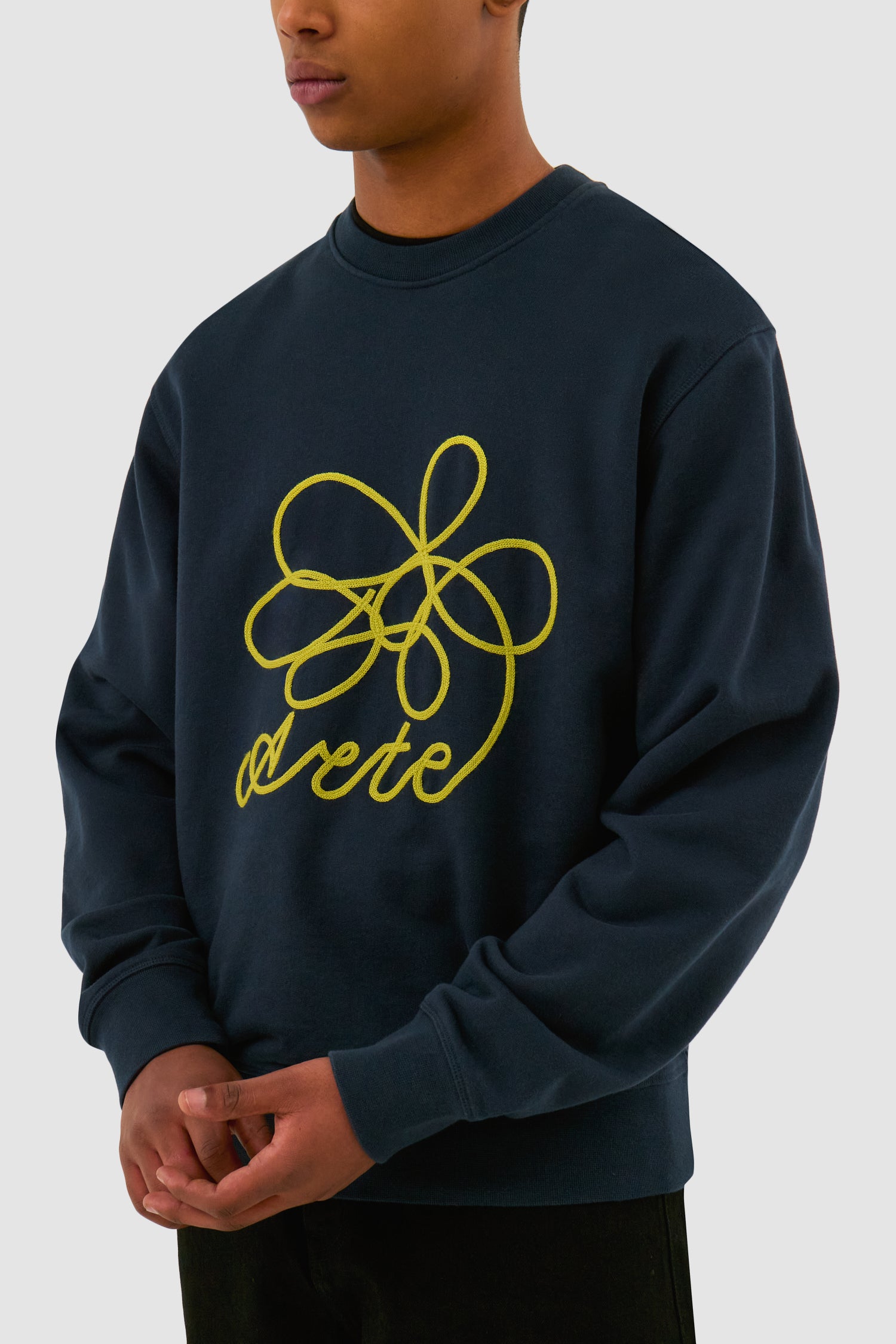 Flower Logo Crewneck - Navy