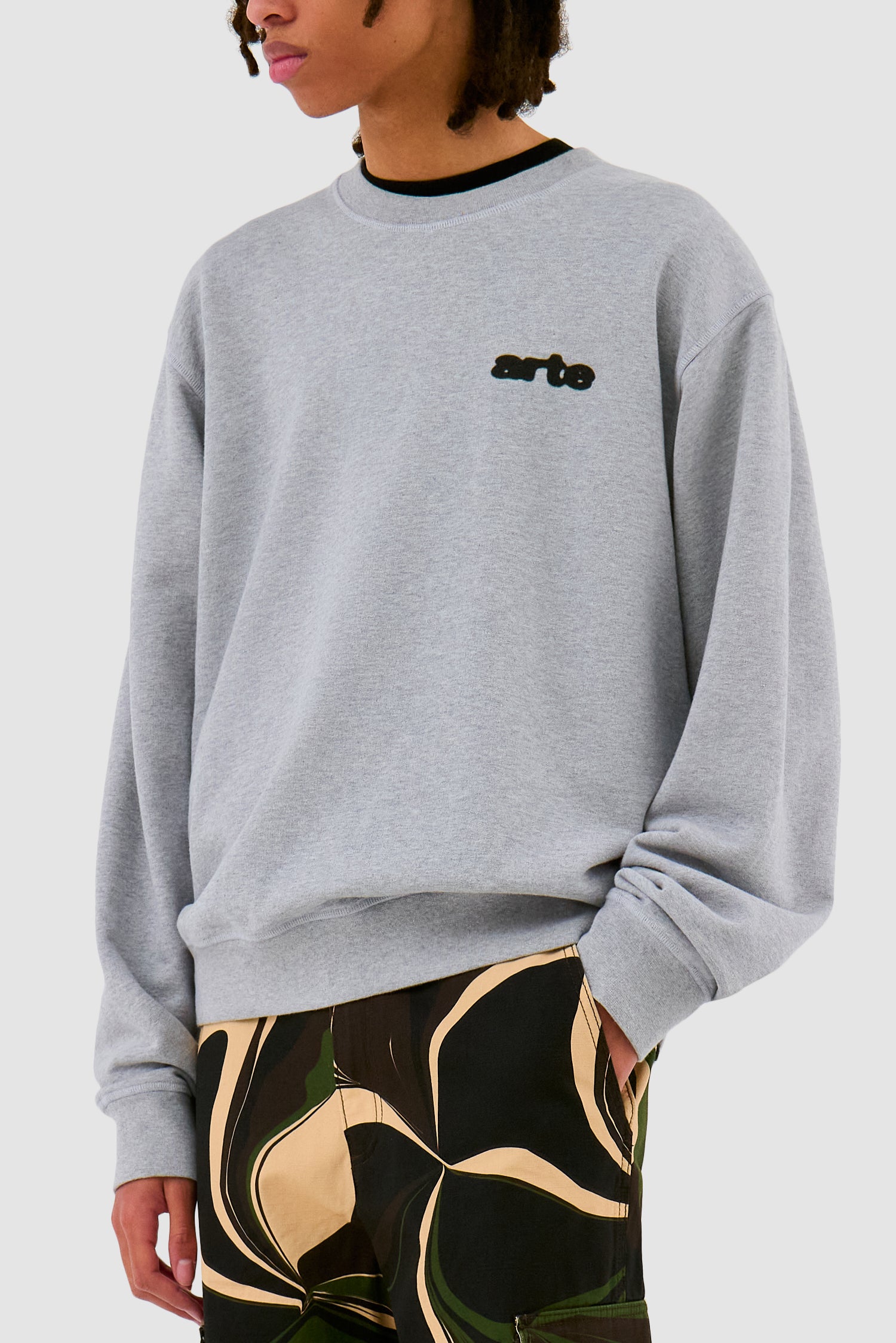 Blur Flower Crewneck - Gris