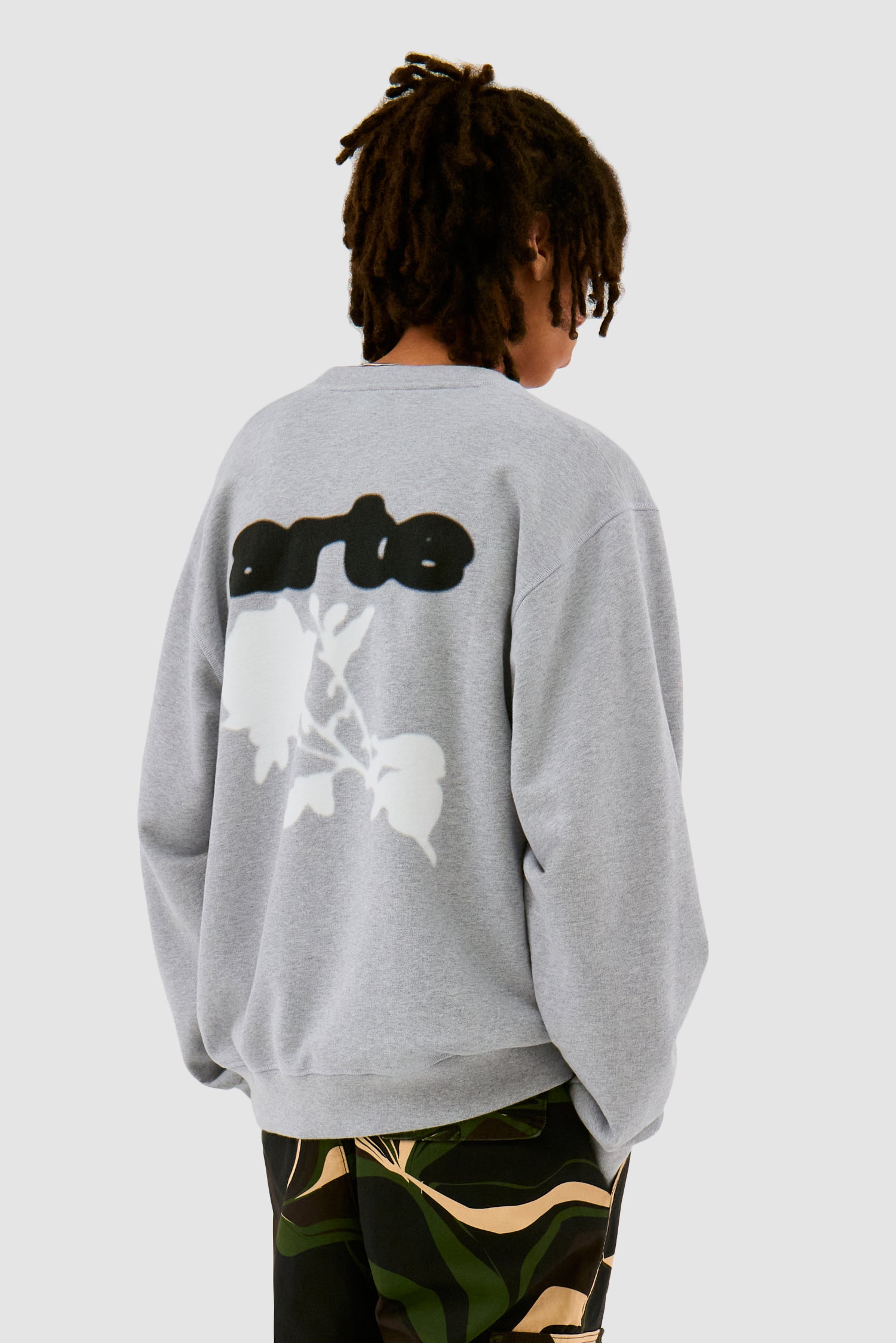 Blur Flower Crewneck - Grey