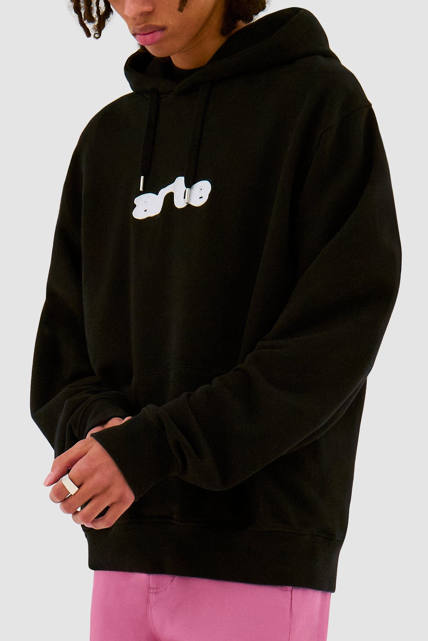 Sweat à capuche avec logo brodé - Noir