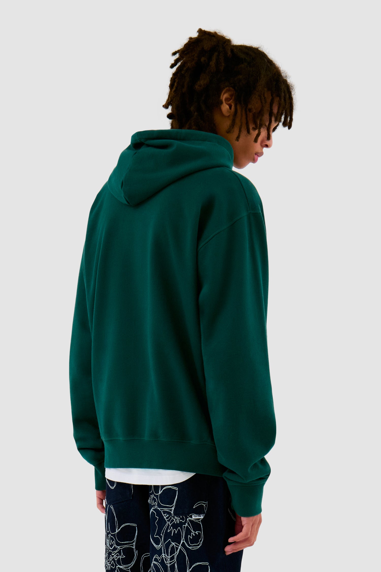 Sweat à capuche avec logo brodé - Vert