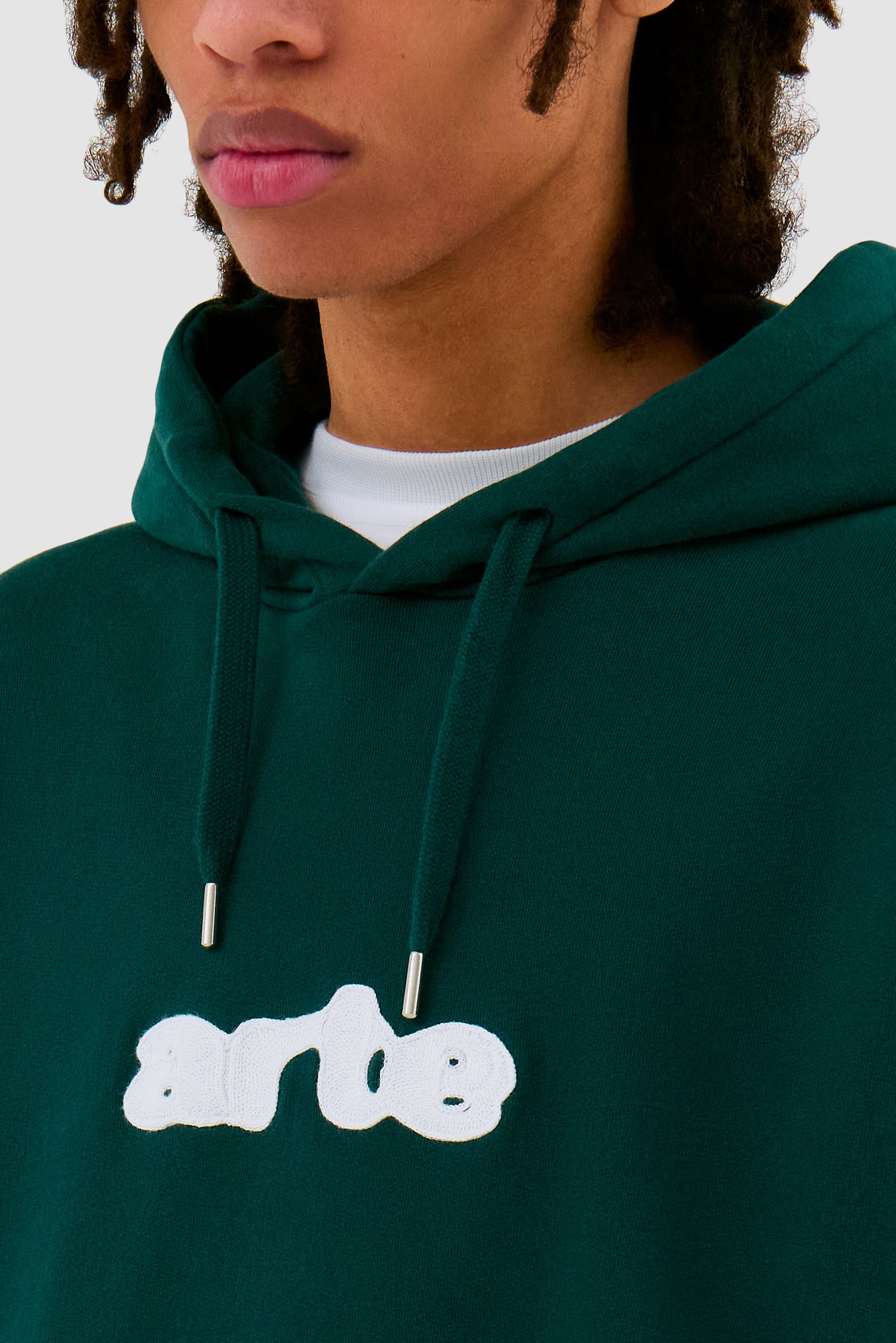 Sweat à capuche avec logo brodé - Vert