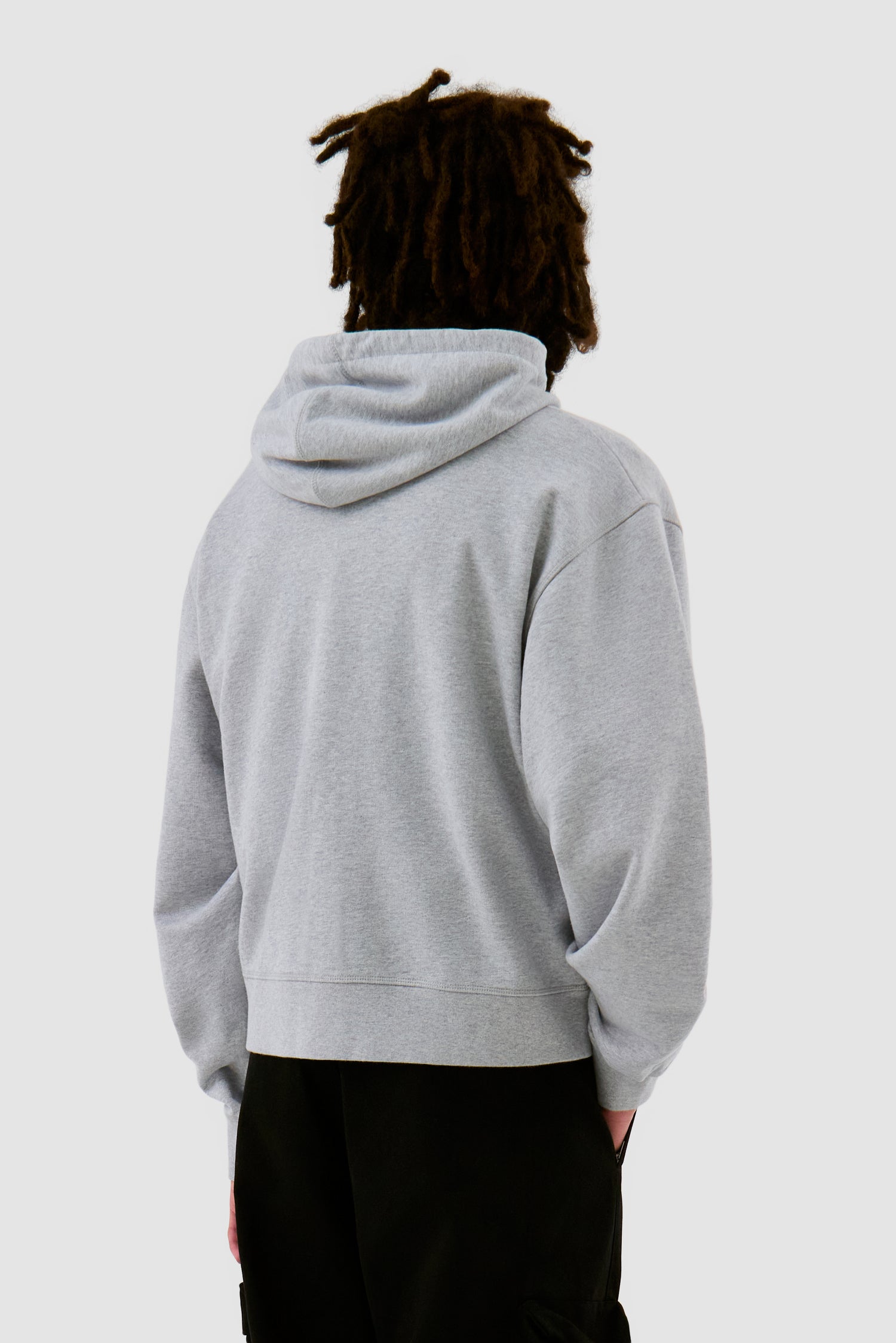 Sweat à capuche zippé avec logo fleuri - Gris