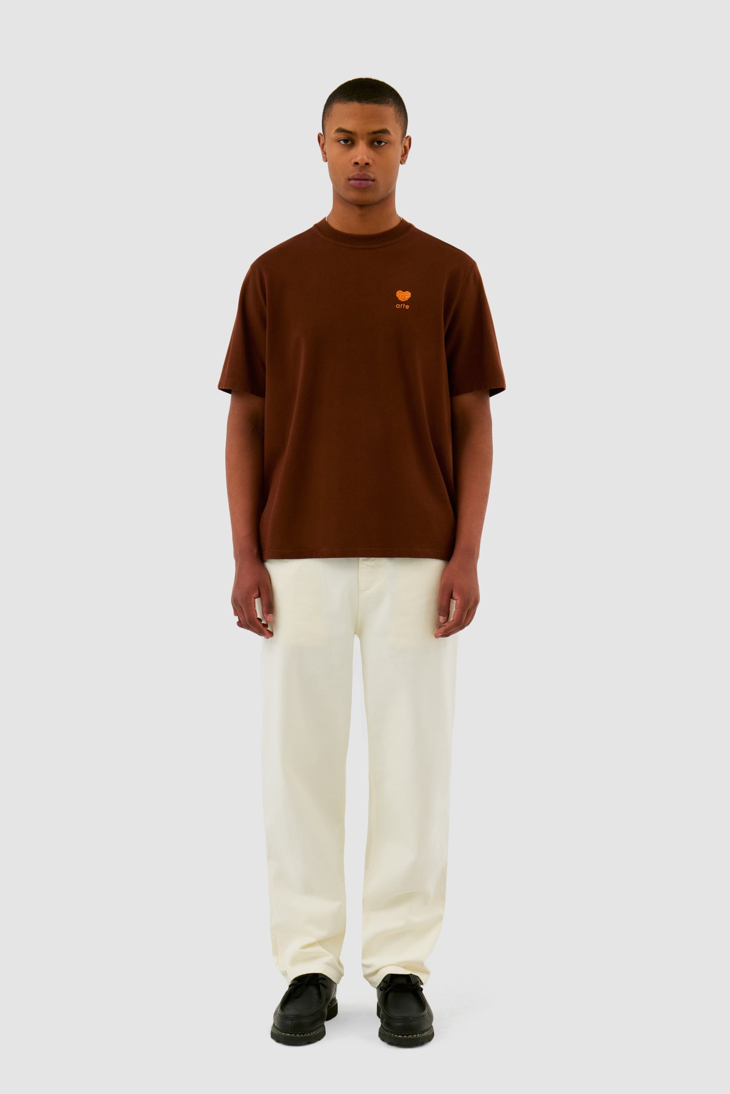 Pantalon à poches brodées - Crème