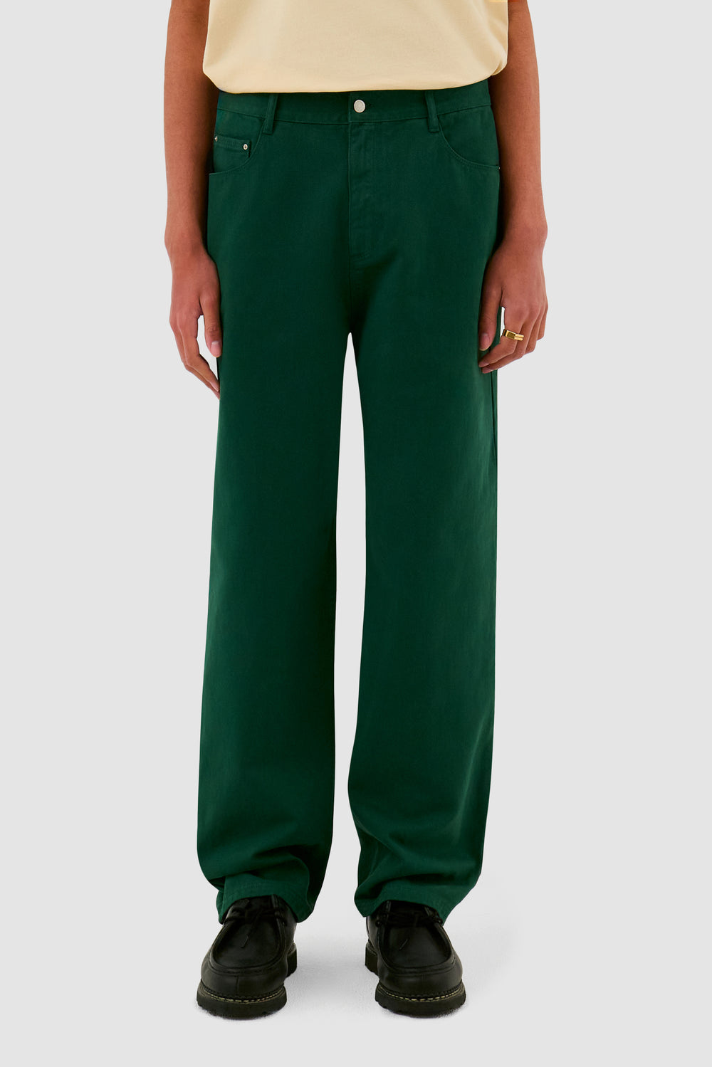 Pantalon à poches brodées - Vert