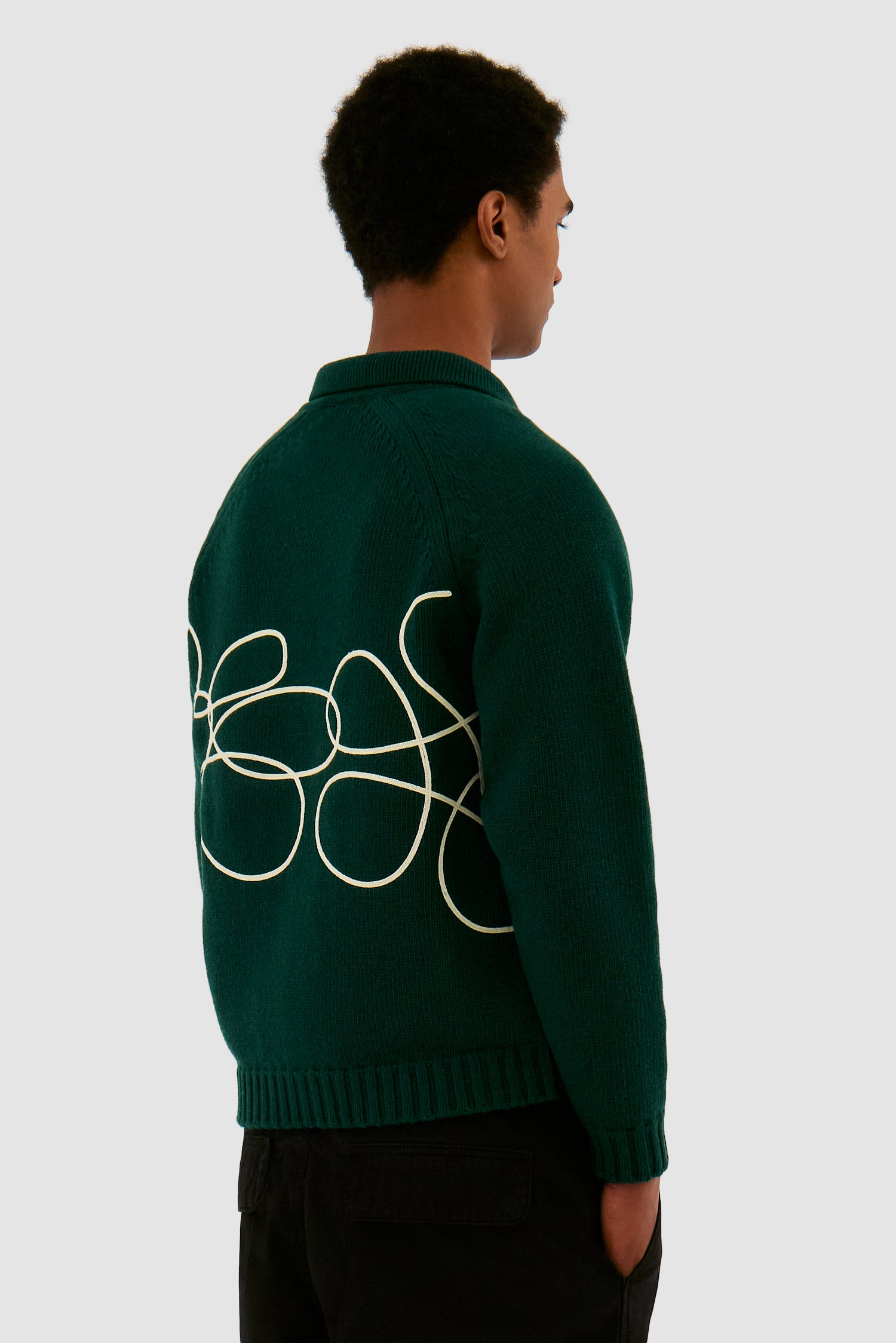 Tricot avec logo fleuri - Vert