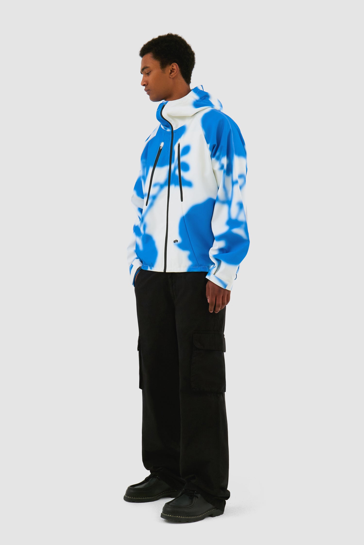 Blue Flower Technical jacket - White/Blue