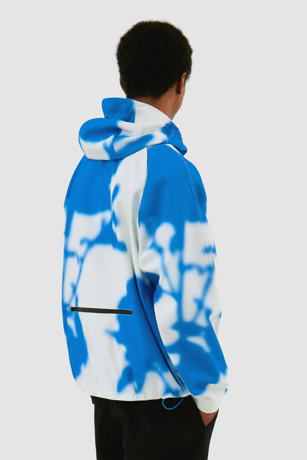 Blue Flower Technical Jacket - White/Blue