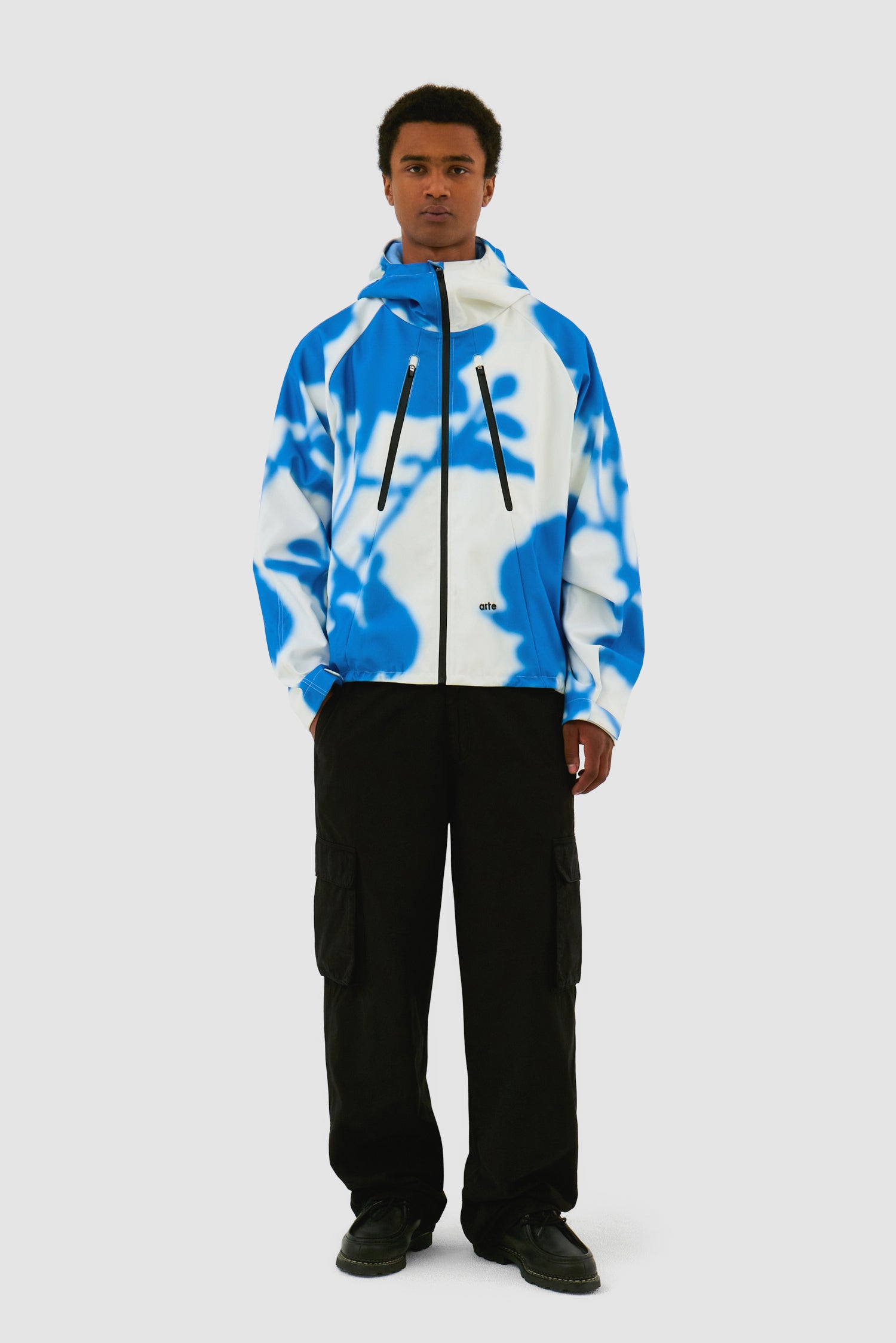 Blue Flower Technical jacket - White/Blue