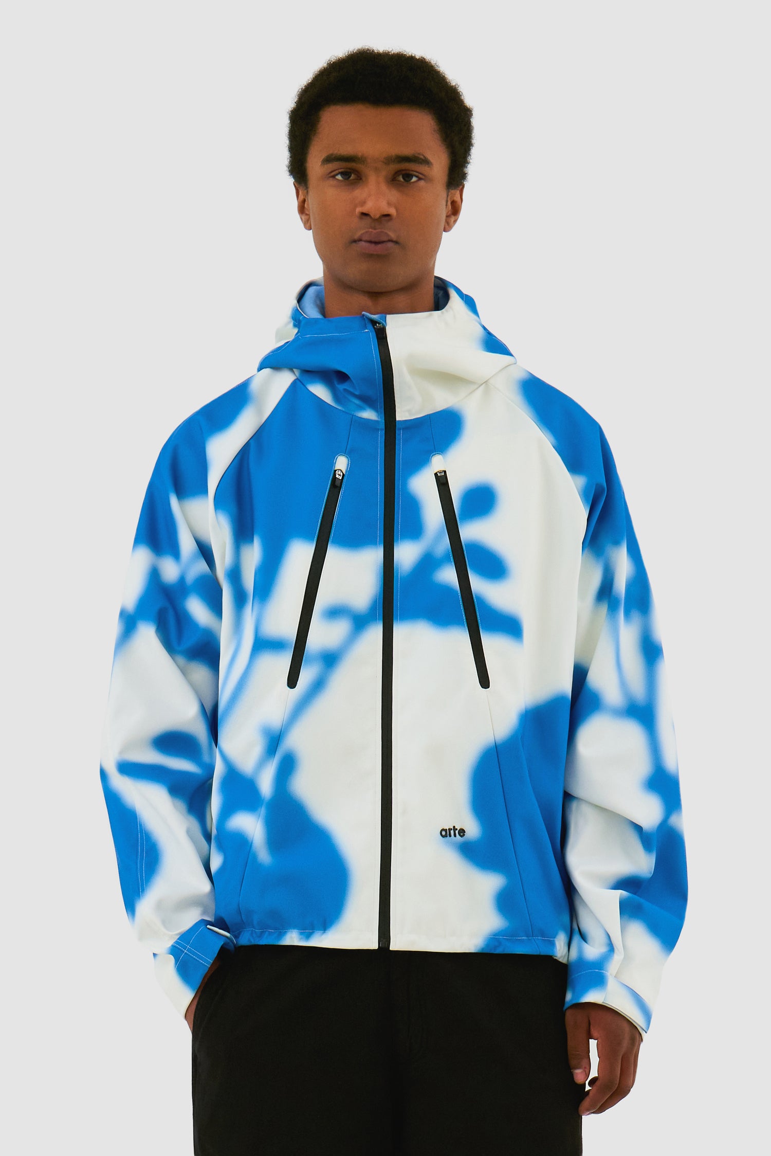 Blue Flower Technical jacket - White/Blue