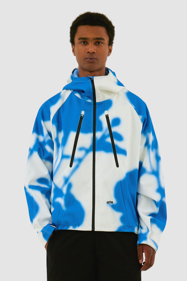 Blue Flower Technical Jacket - White/Blue