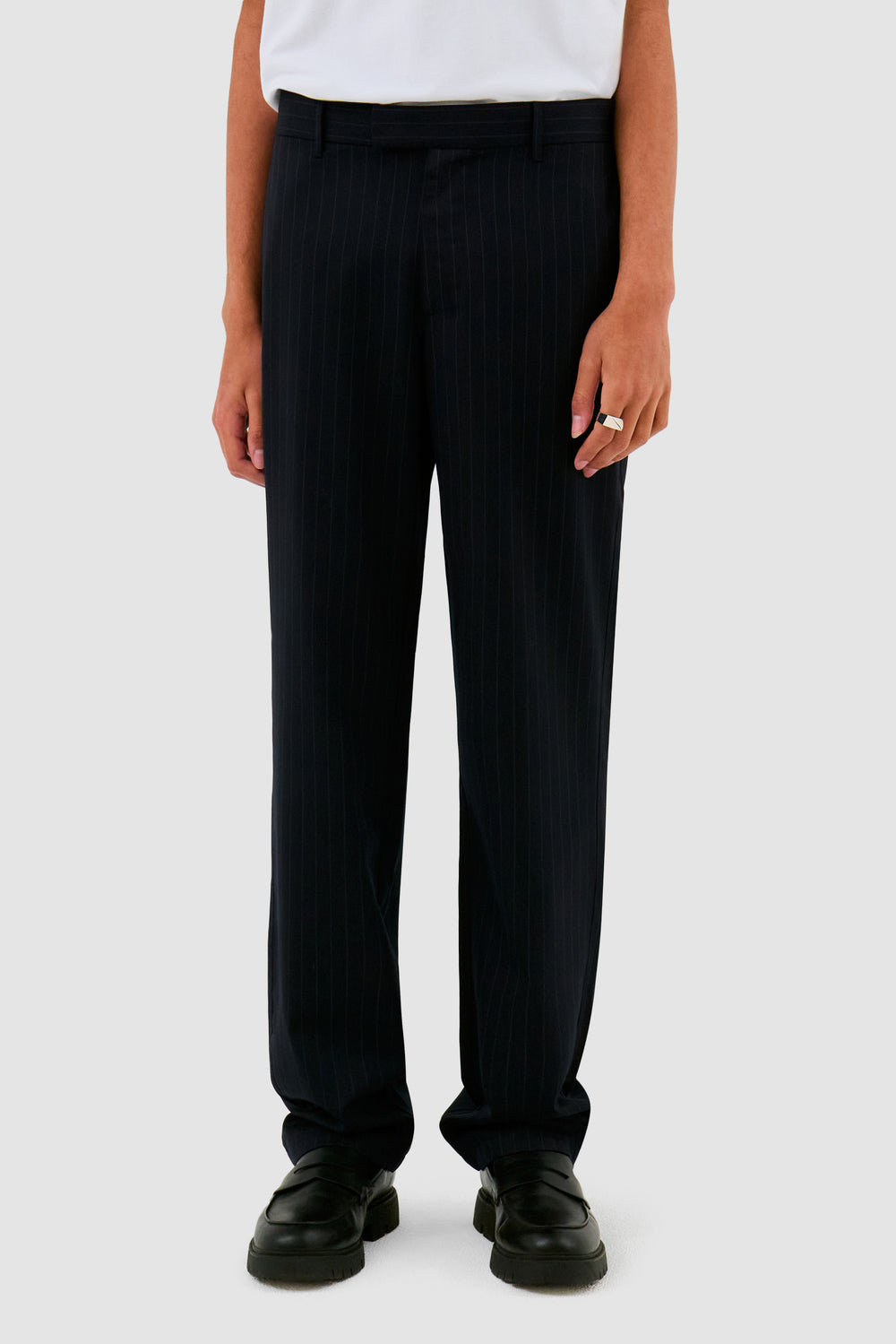 Striped Trousers - Navy