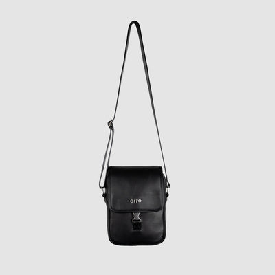 Sac à bandoulière en cuir - Noir