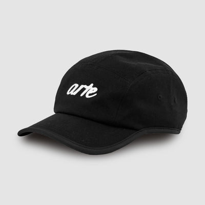 Casquette brodée à 5 panneaux - Noir