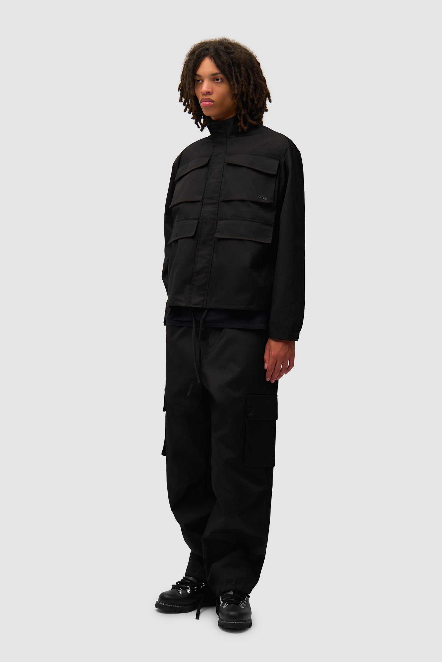 Waxed Ripstop Jacket - Black