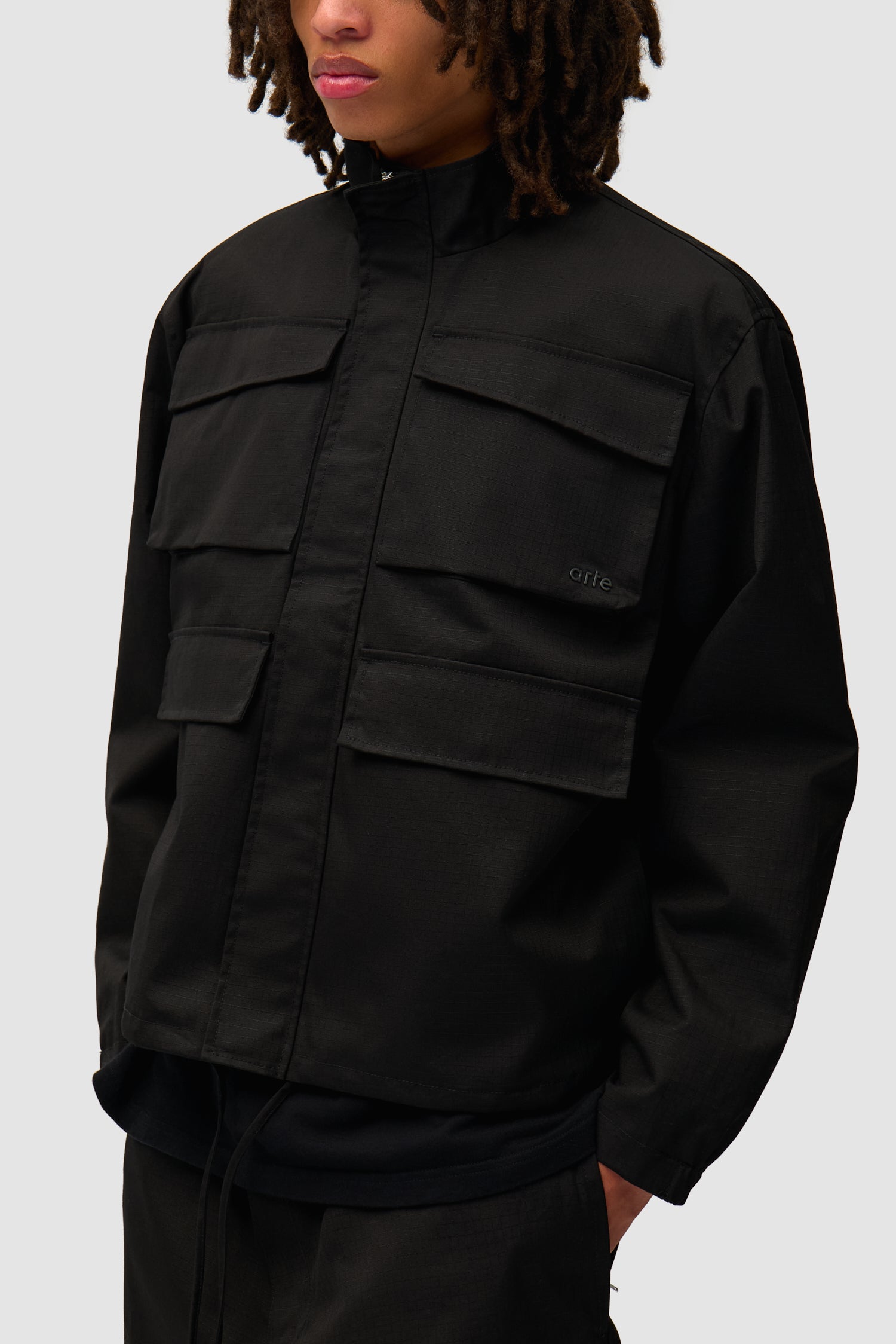 Waxed Ripstop Jacket - Black