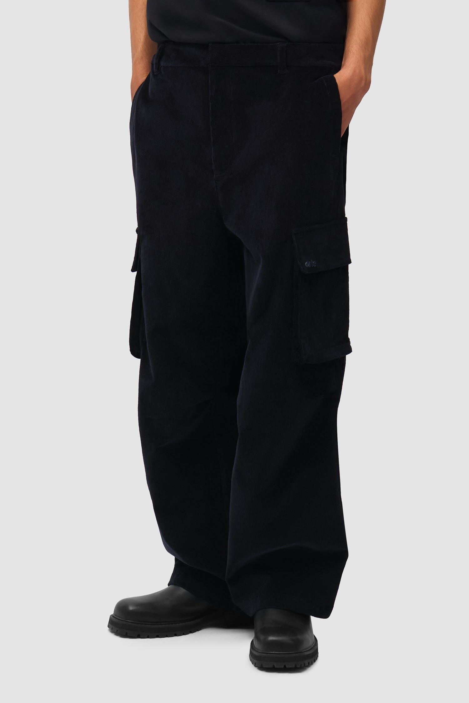 Corduroy Cargo Pants - Navy