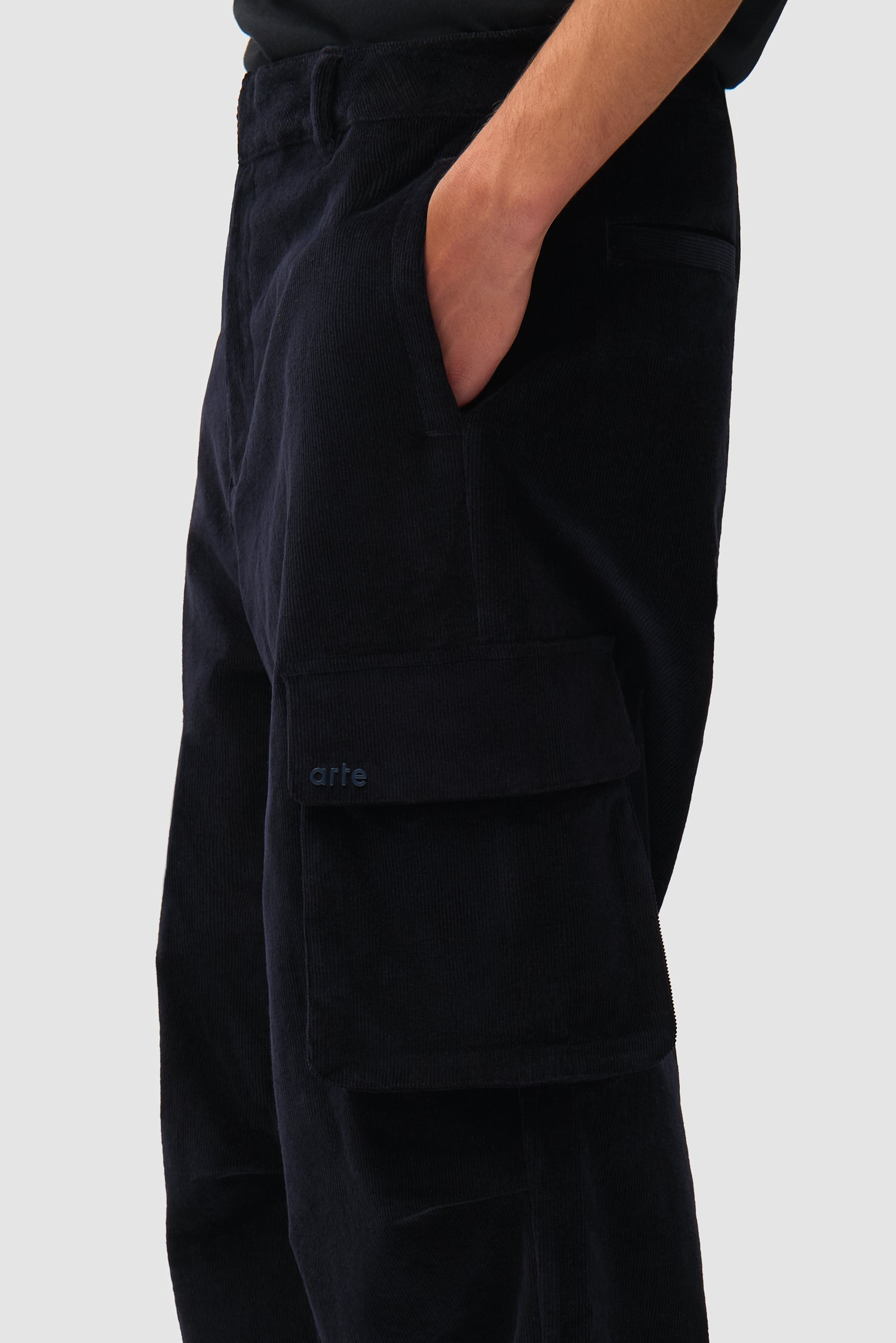 Corduroy Cargo Pants - Navy
