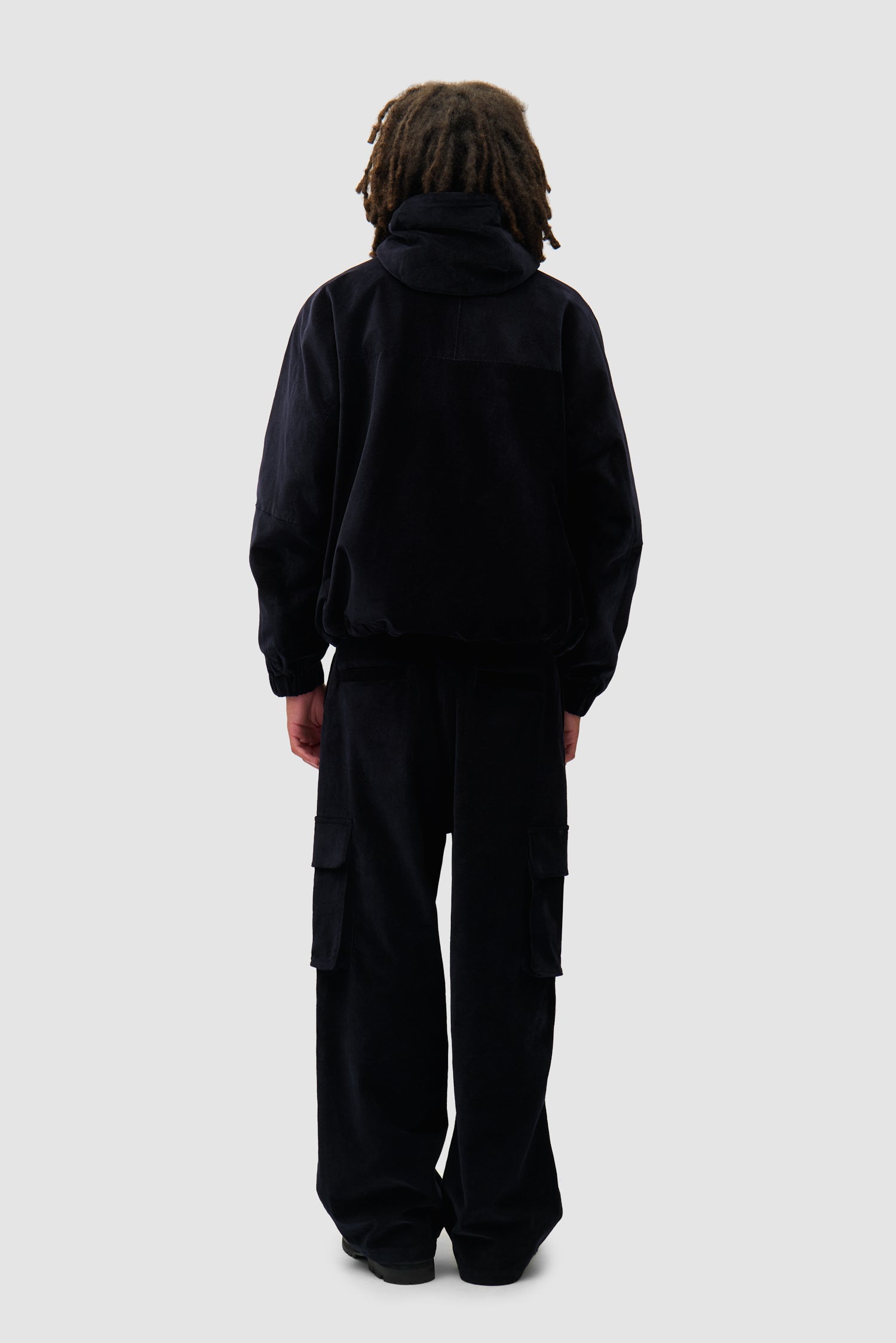 Veste technique en velours côtelé - Marine