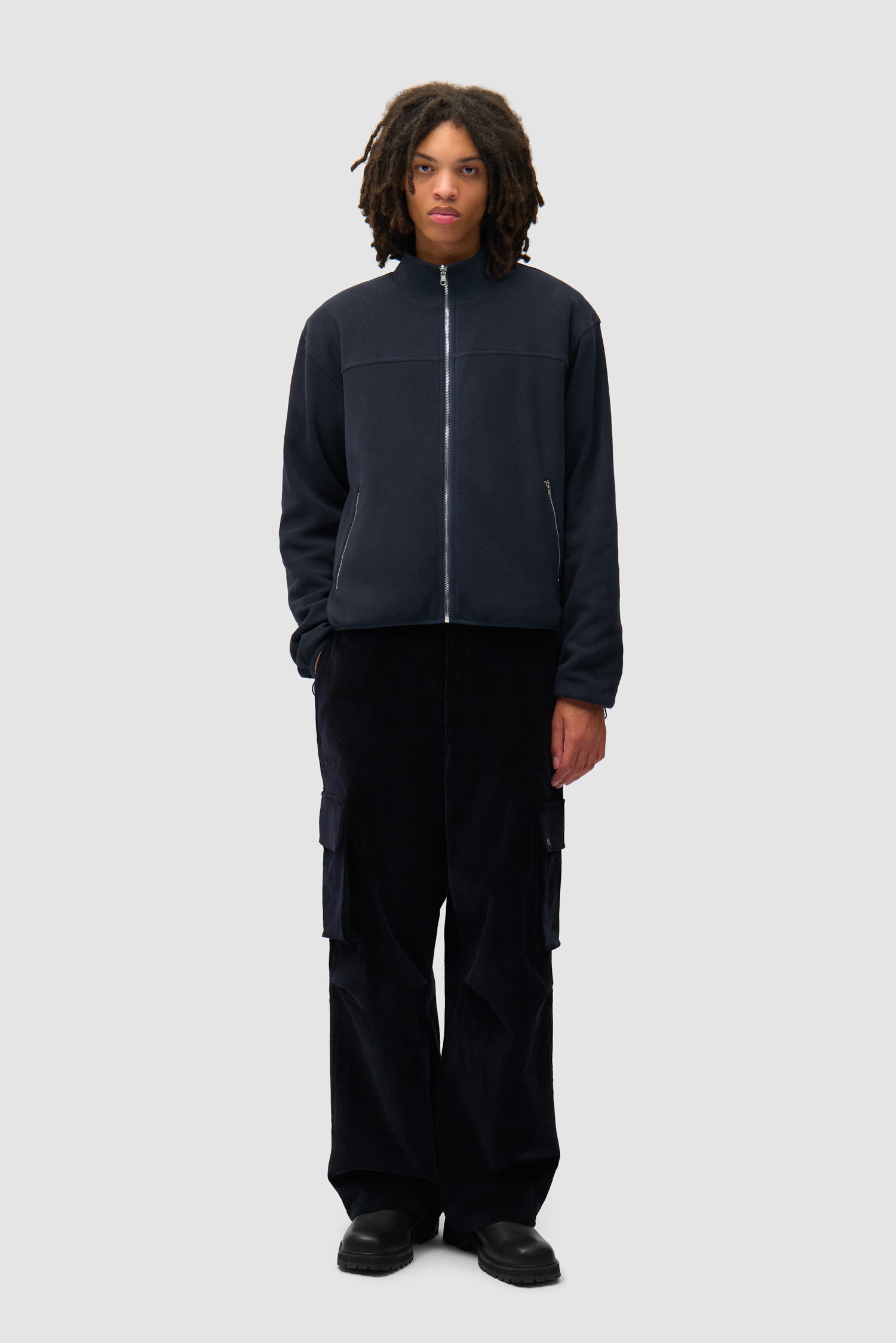 Veste technique en velours côtelé - Marine