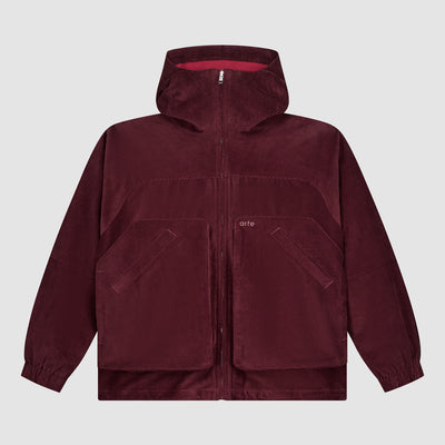 Veste technique en velours côtelé - Bordeaux