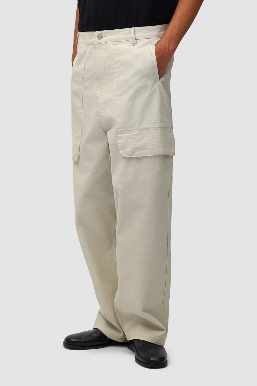 Heavy Ripstop Pants - Cream