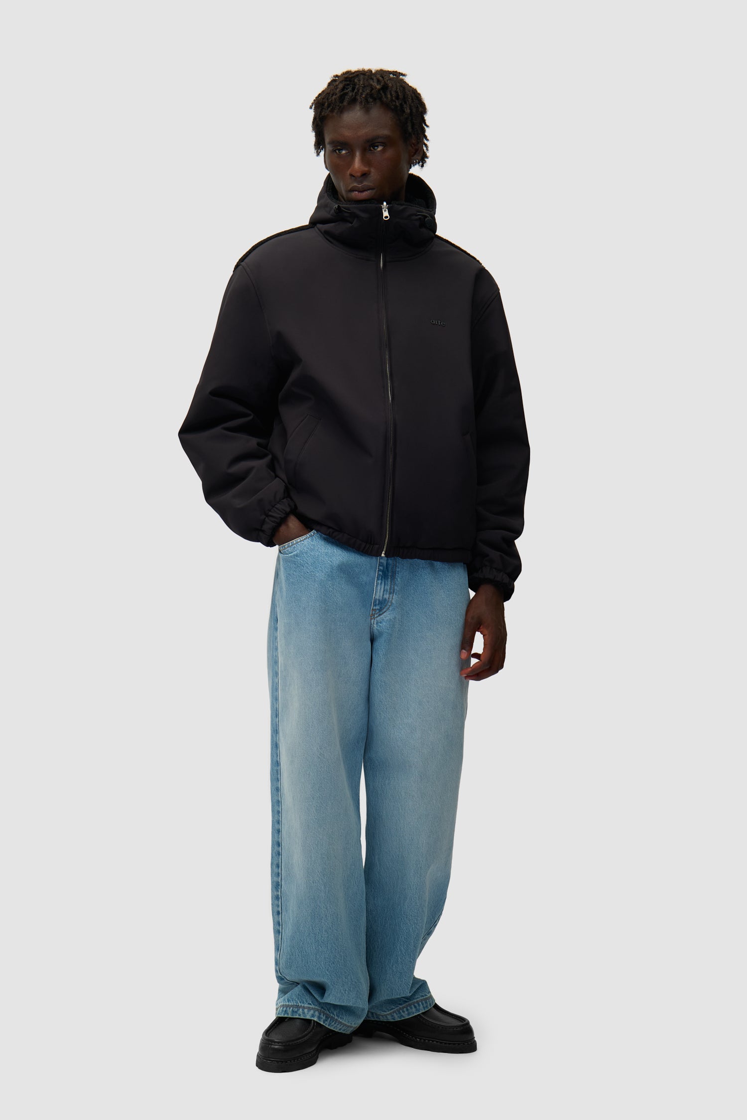 Veste technique en nylon - Noir