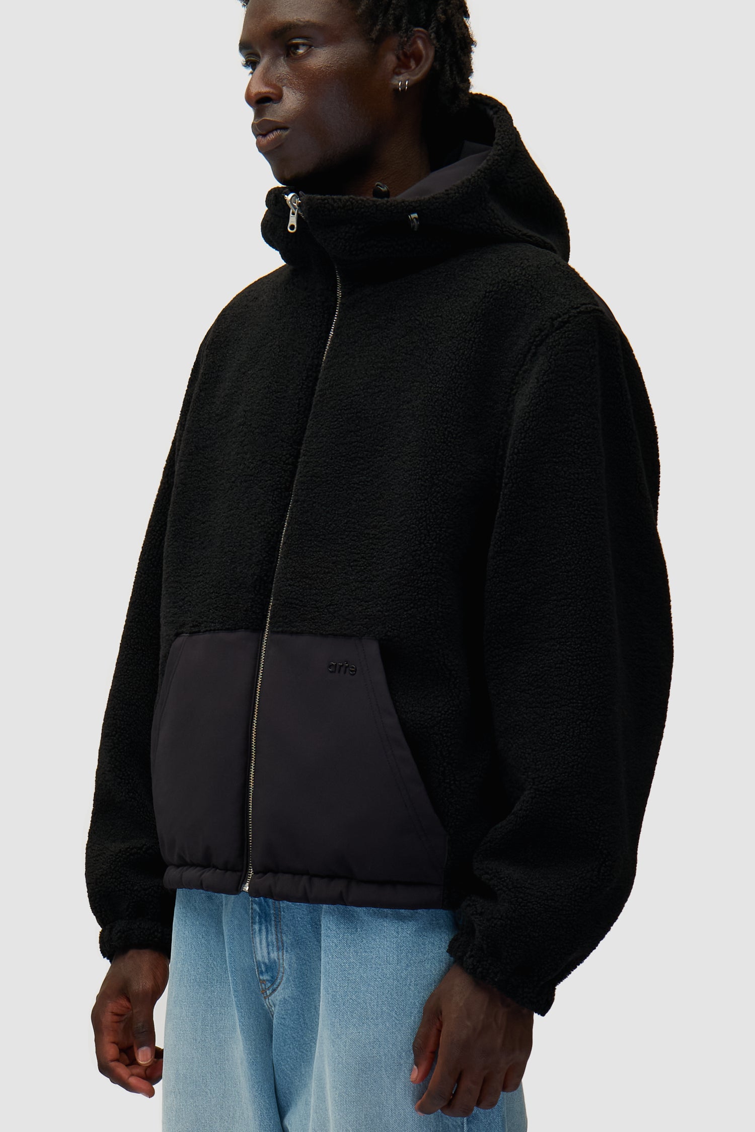 Veste technique en nylon - Noir
