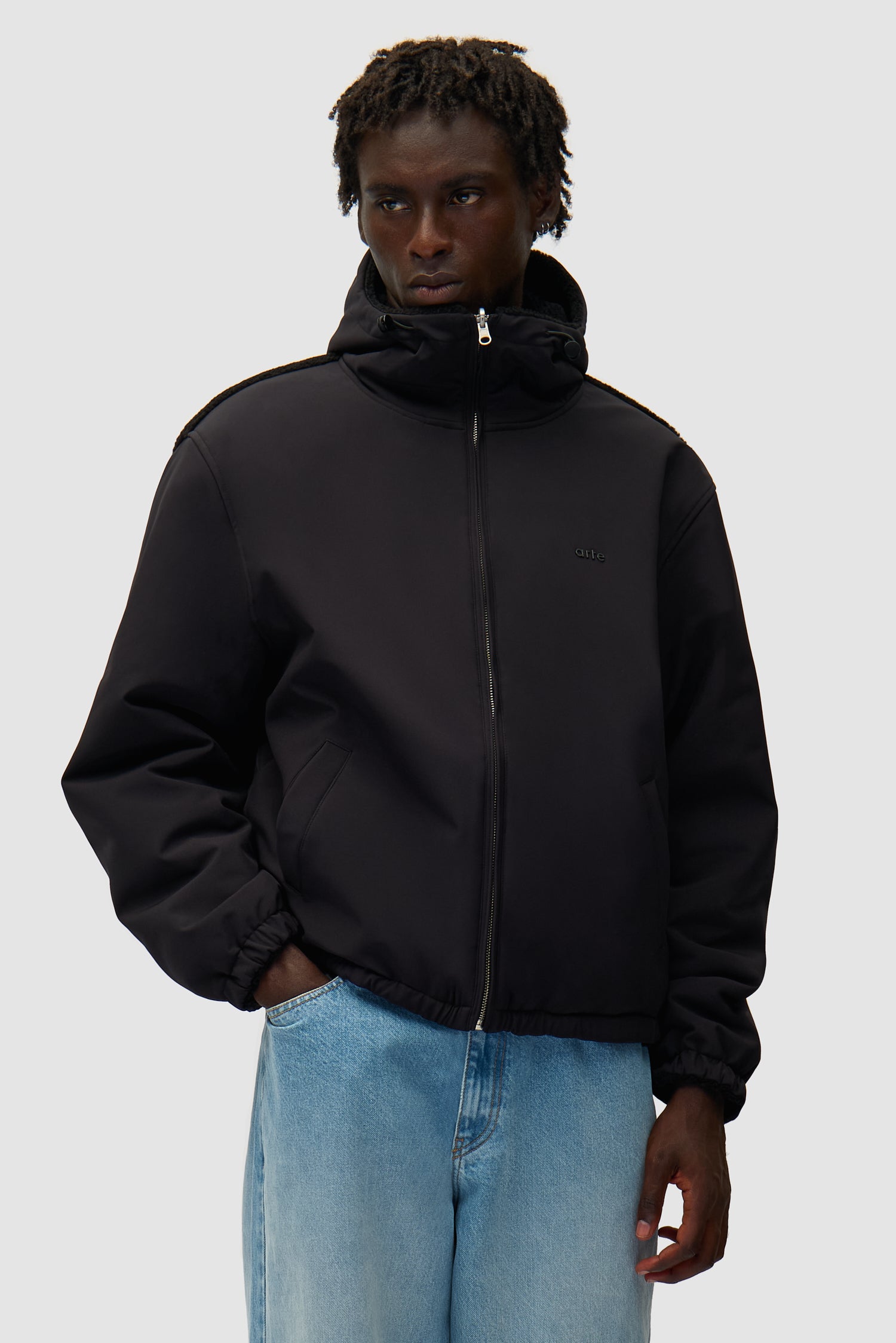 Veste technique en nylon - Noir